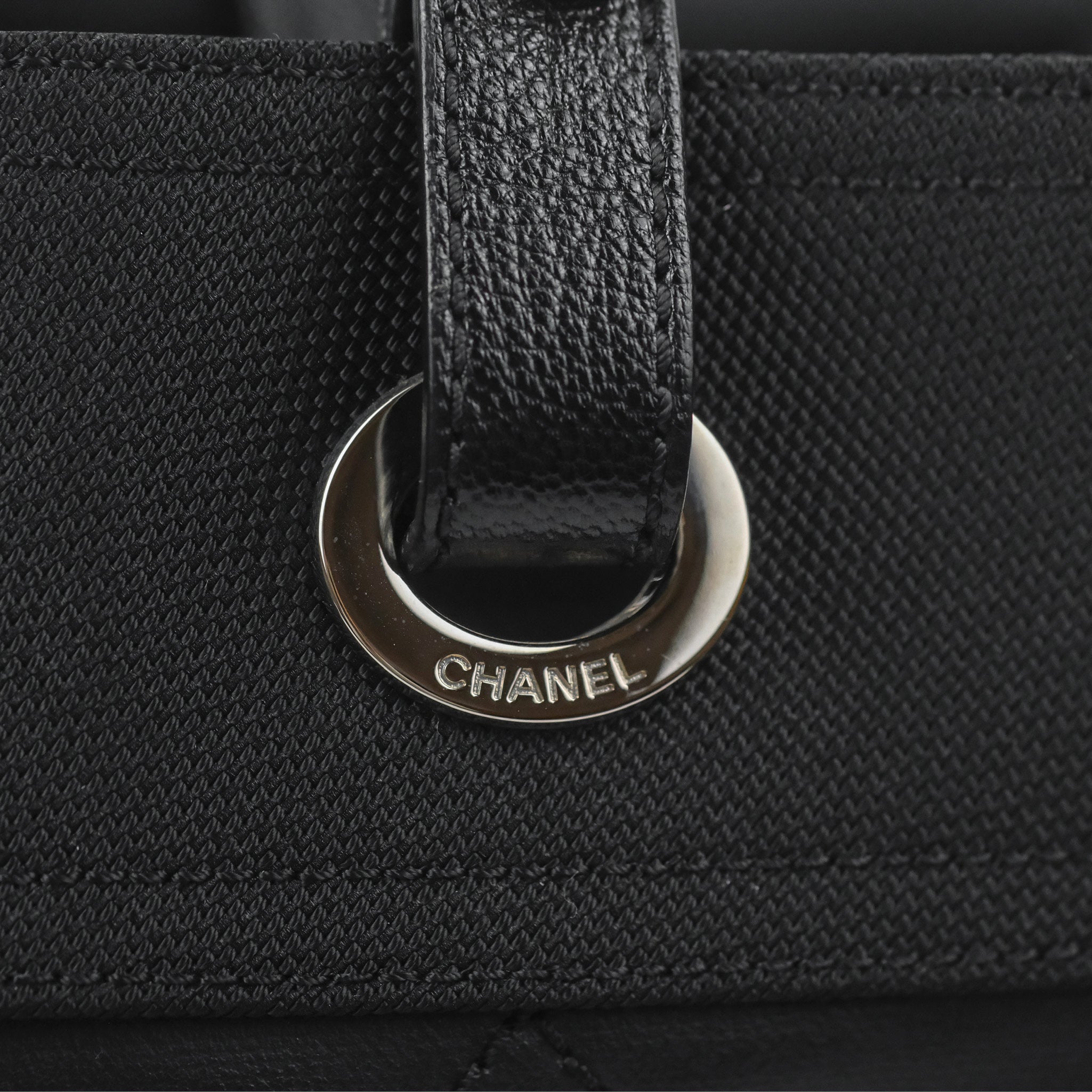 Chanel Quilted Paris Biarritz Tote MM Black Coated Canvas – Coco Approved  Studio