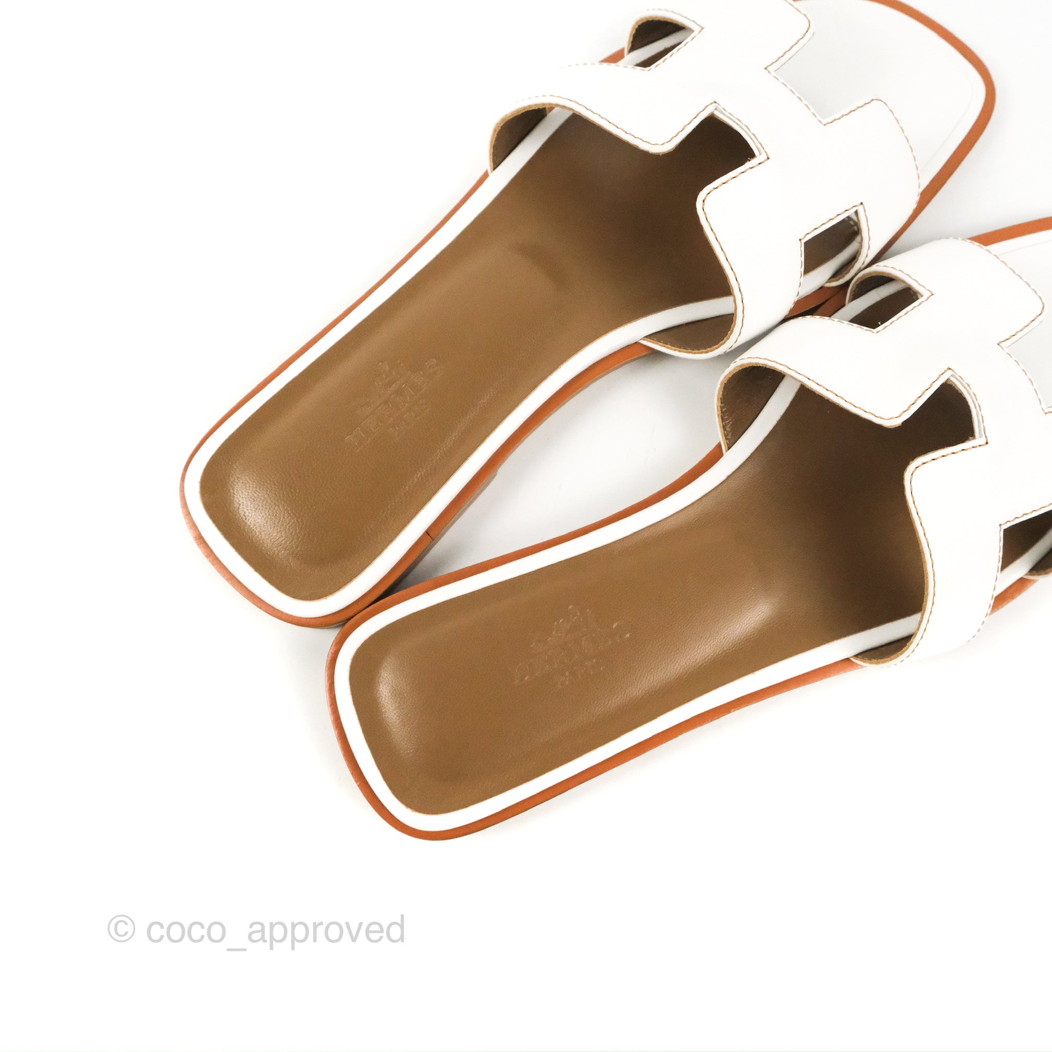 HERMES オラン　ホワイト　36.5 Hermès Oran Sandals in White Size 36.5 – Coco Approved Studio