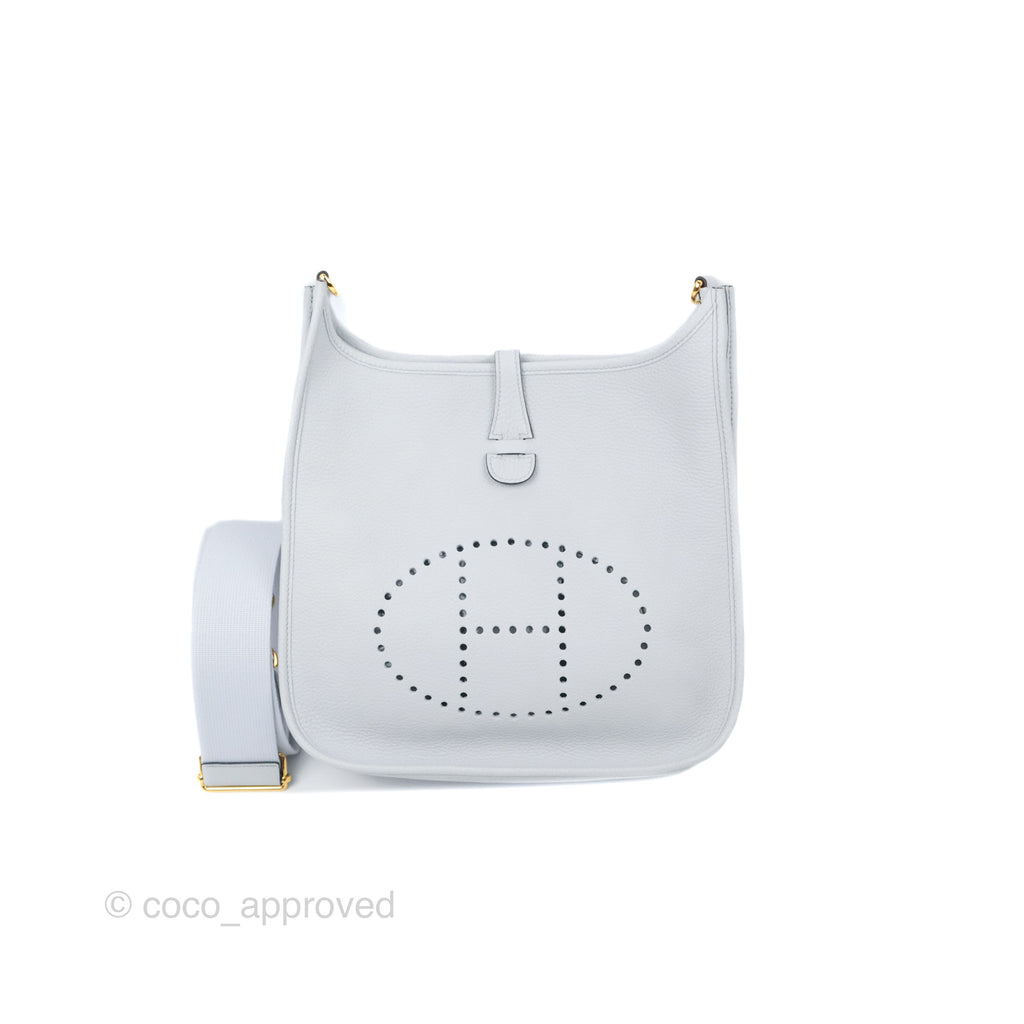 Hermes Evelyne III 29 Bleu Pale Clemence Palladium Hardware