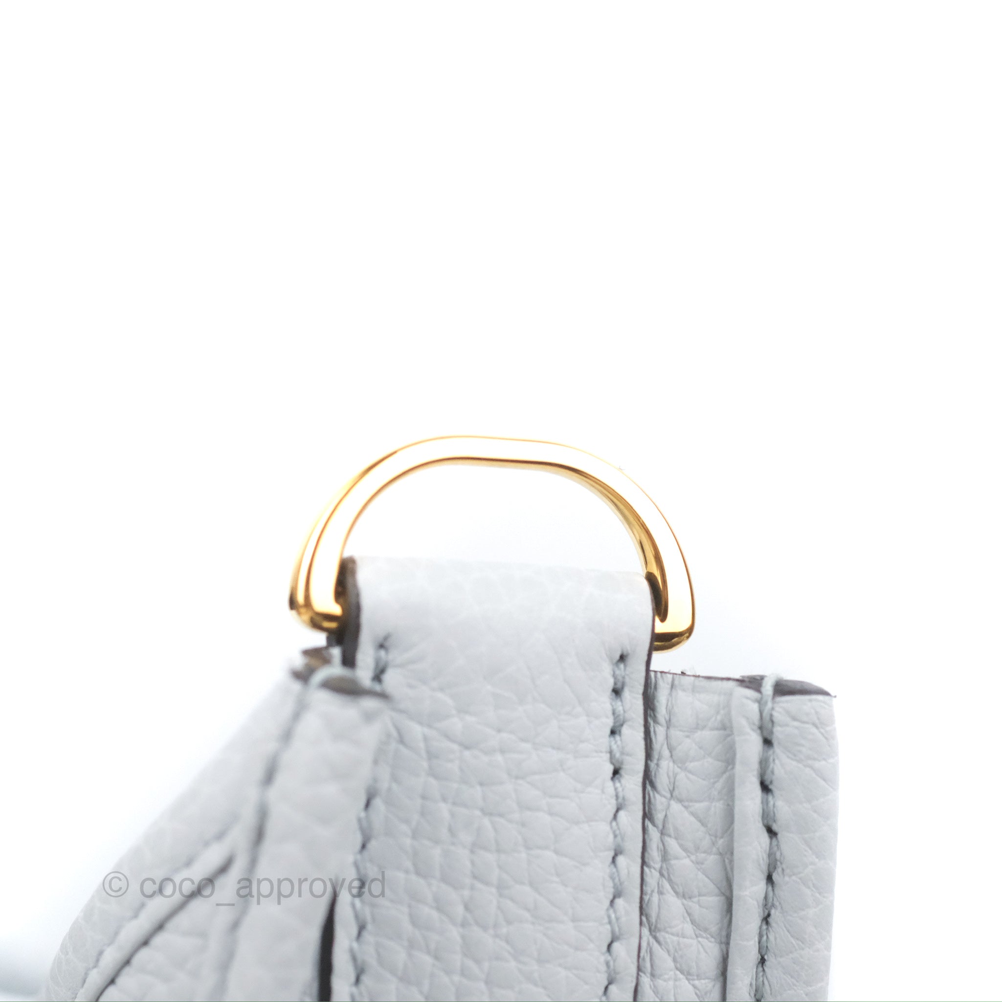 Hermès Gold Taurillon Clemence Evelyne III 29 PM Silver Hardware