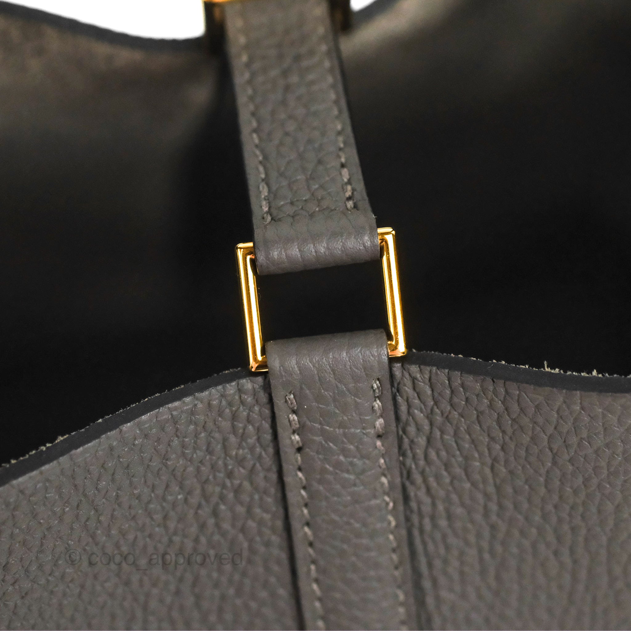 Hermes Etoupe Grey Taurillon Clemence Leather Picotin Lock 22 Bag Hermes