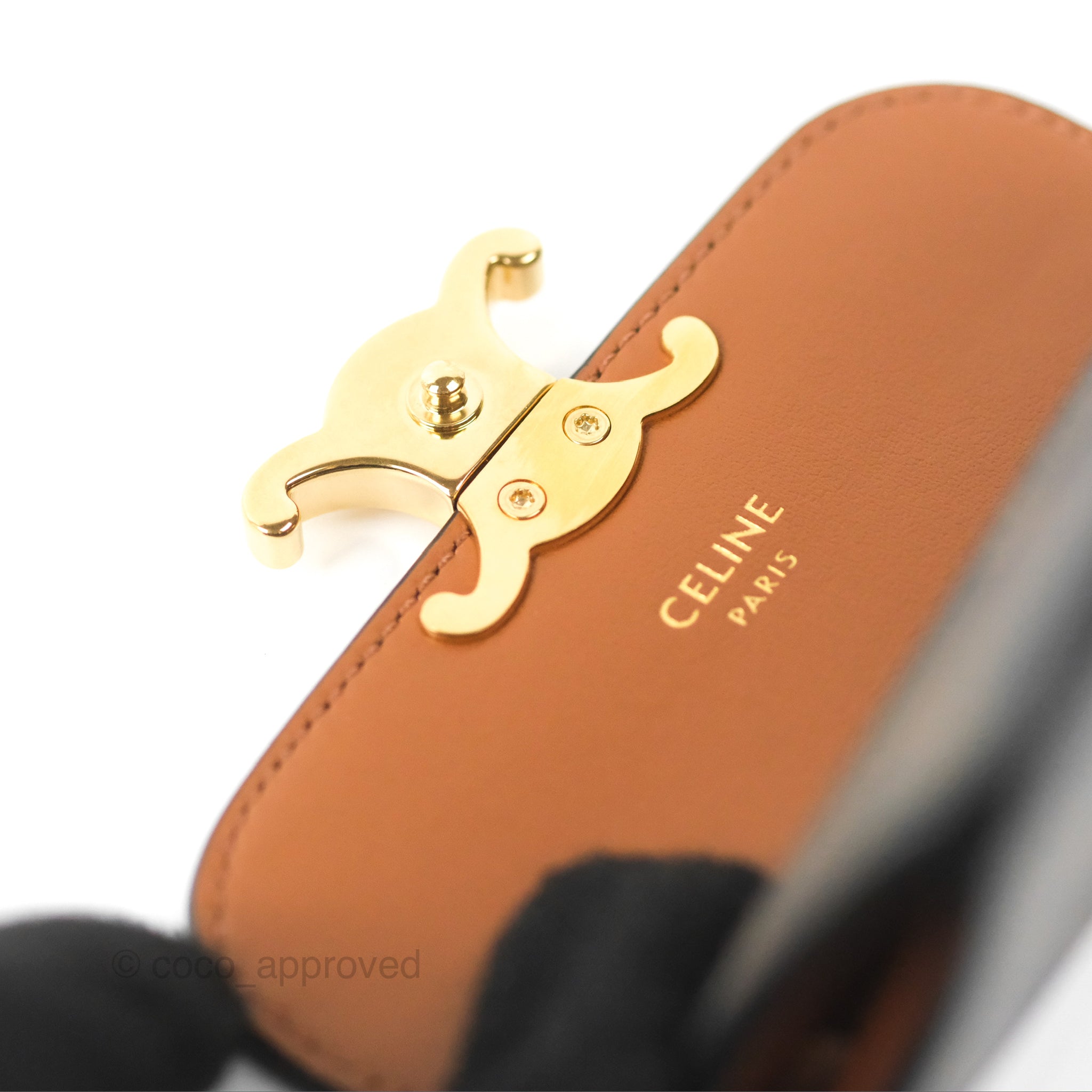 Celine Card Holder with Flap Triomphe Canvas Tan – Coco Approved