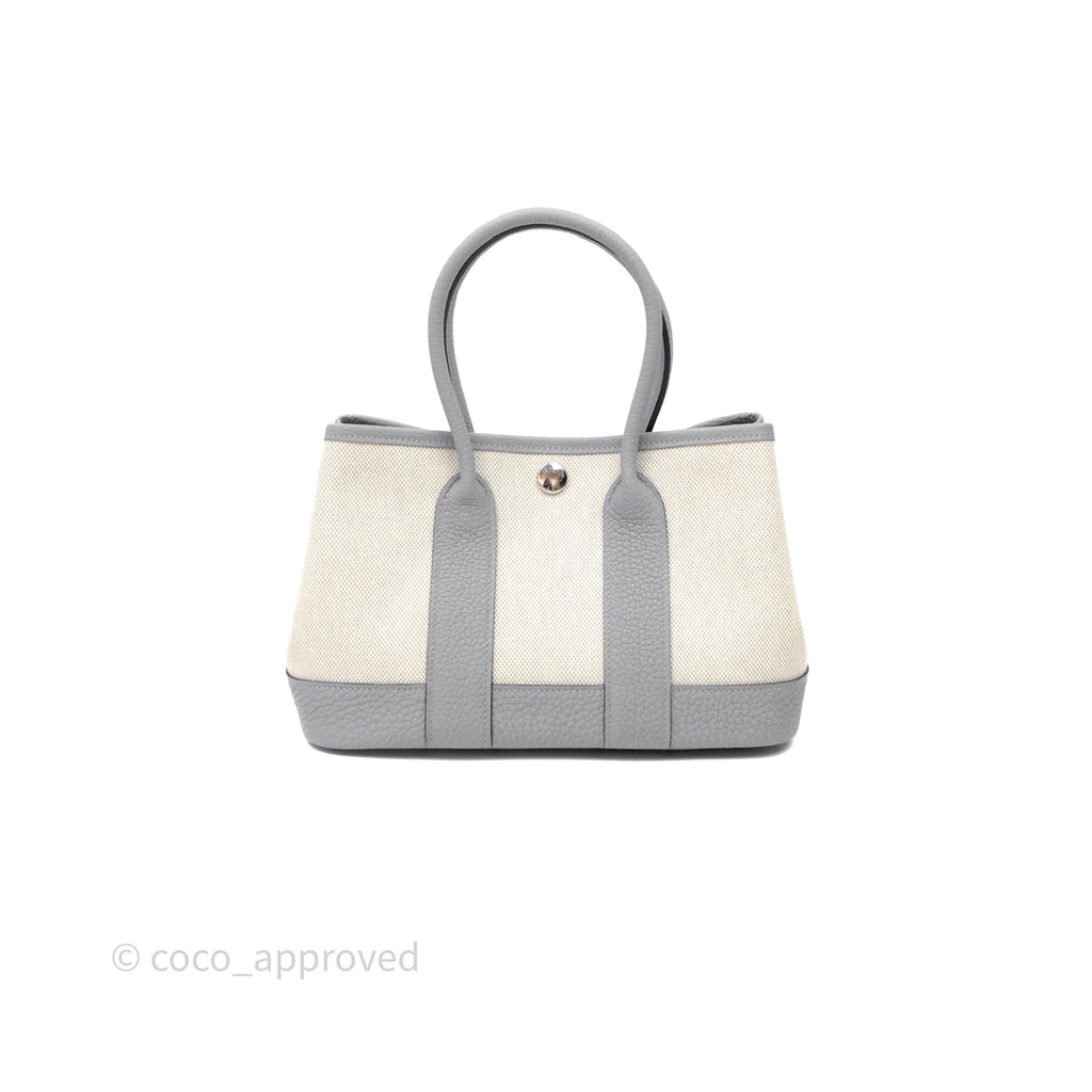 Hermes Neo Garden 23 bag Écru/ 8U Bleu Glacier/ P0 Gris Pantin Palladium Hardware