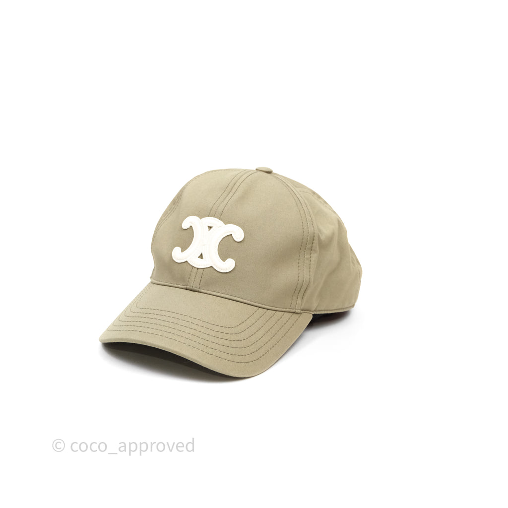 Celine Baseball Cap Cotton Triomphe Green