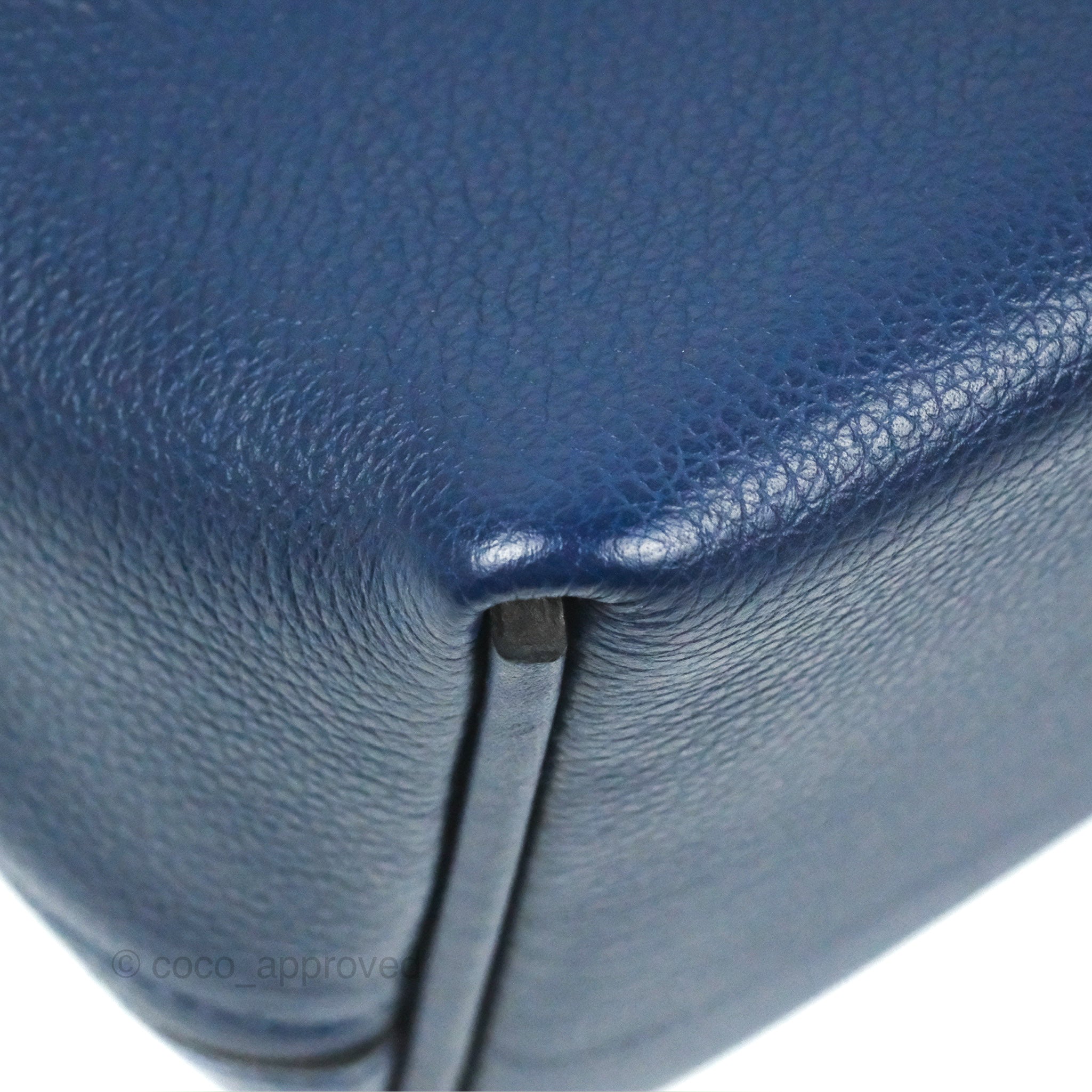 Hermès 24/24 Bleu de Prusse Evercolor and Black Swift Mini 21 Gold Hardware, 2023 (Like New), Blue Womens Handbag