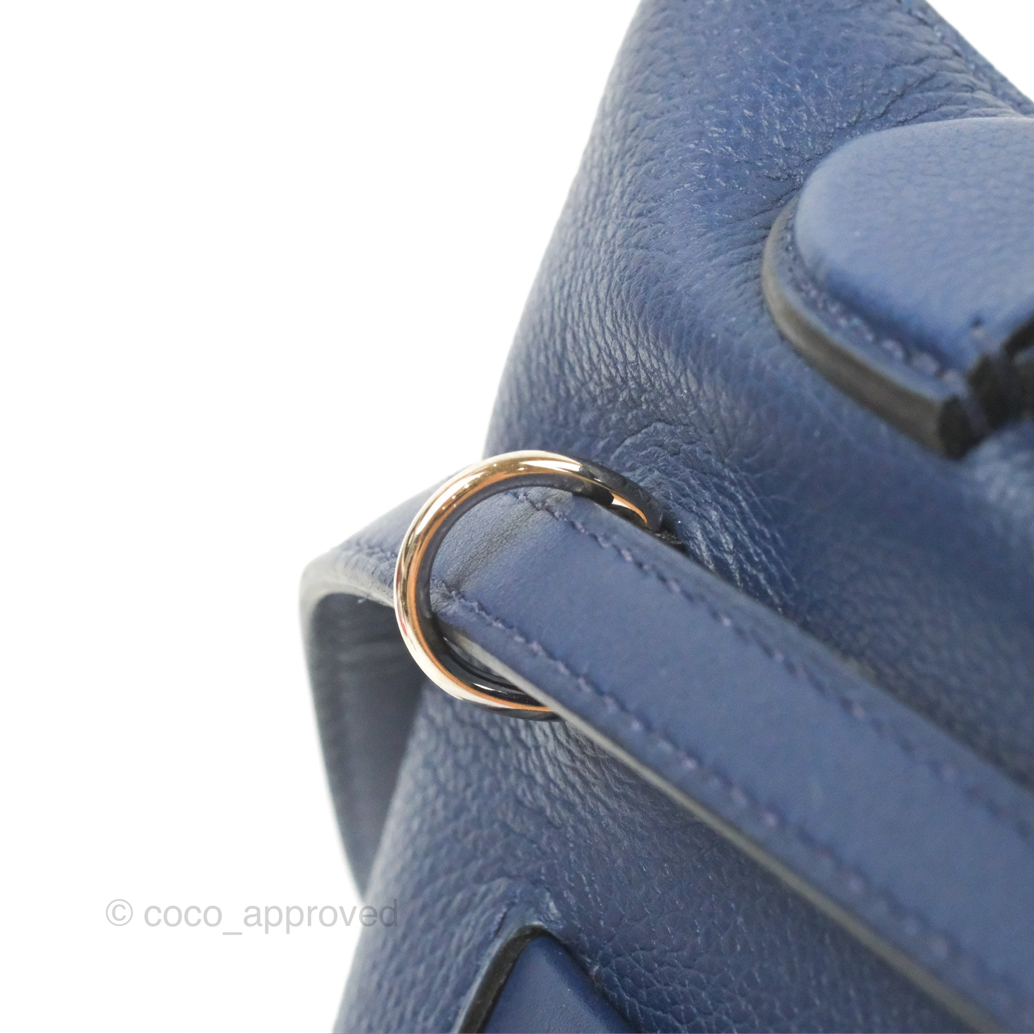 Hermes Mini 24/24 Bag Bleu Royal Evercolor and Swift Palladium Hardwar –  Madison Avenue Couture