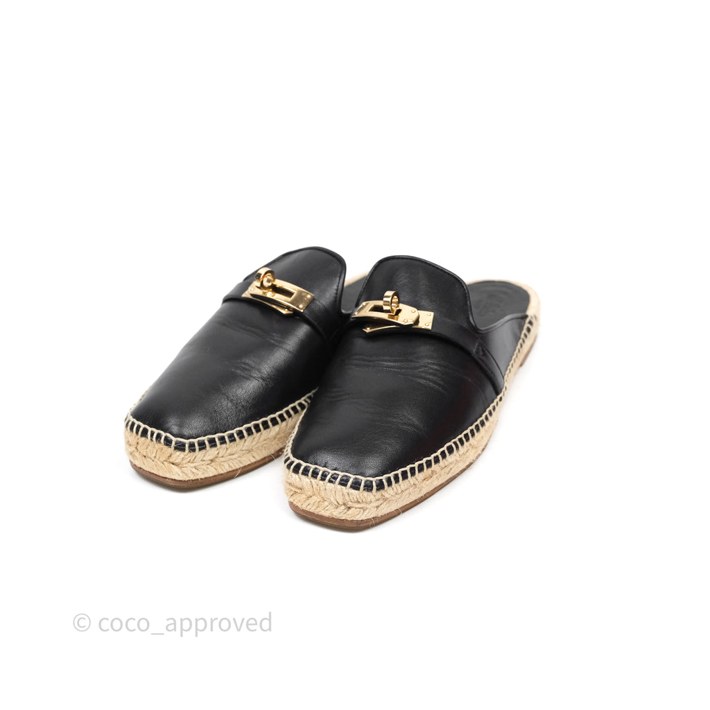 Hermes Feria Espadrille Noir Size 36