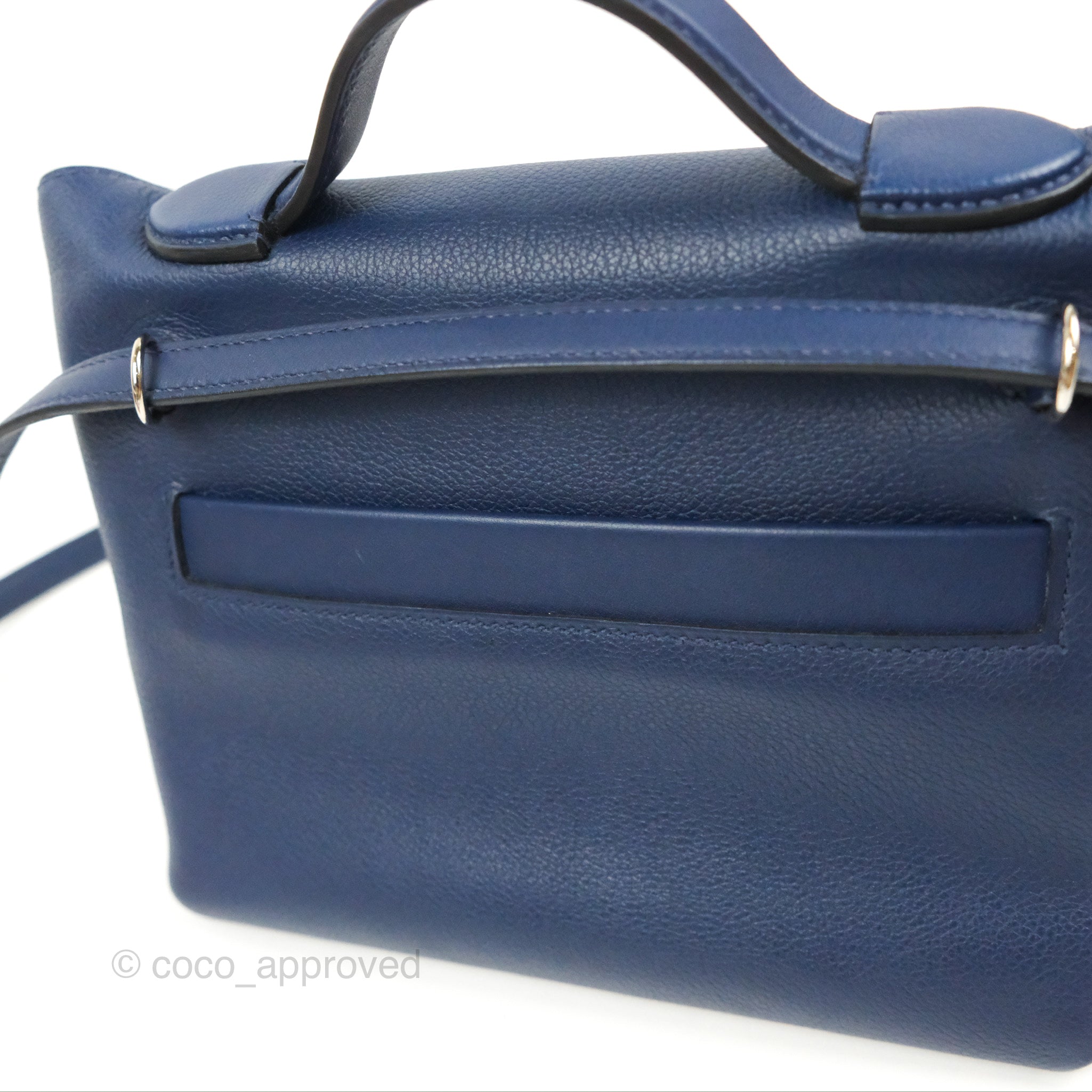 Hermes Mini 24/24 Bag Bleu Royal Evercolor and Swift Palladium Hardwar –  Madison Avenue Couture
