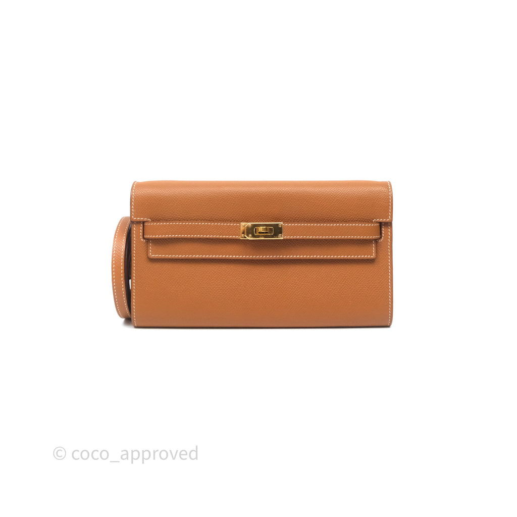 Hermès Kelly To Go Wallet Gold 37 Epsom Gold Hardware
