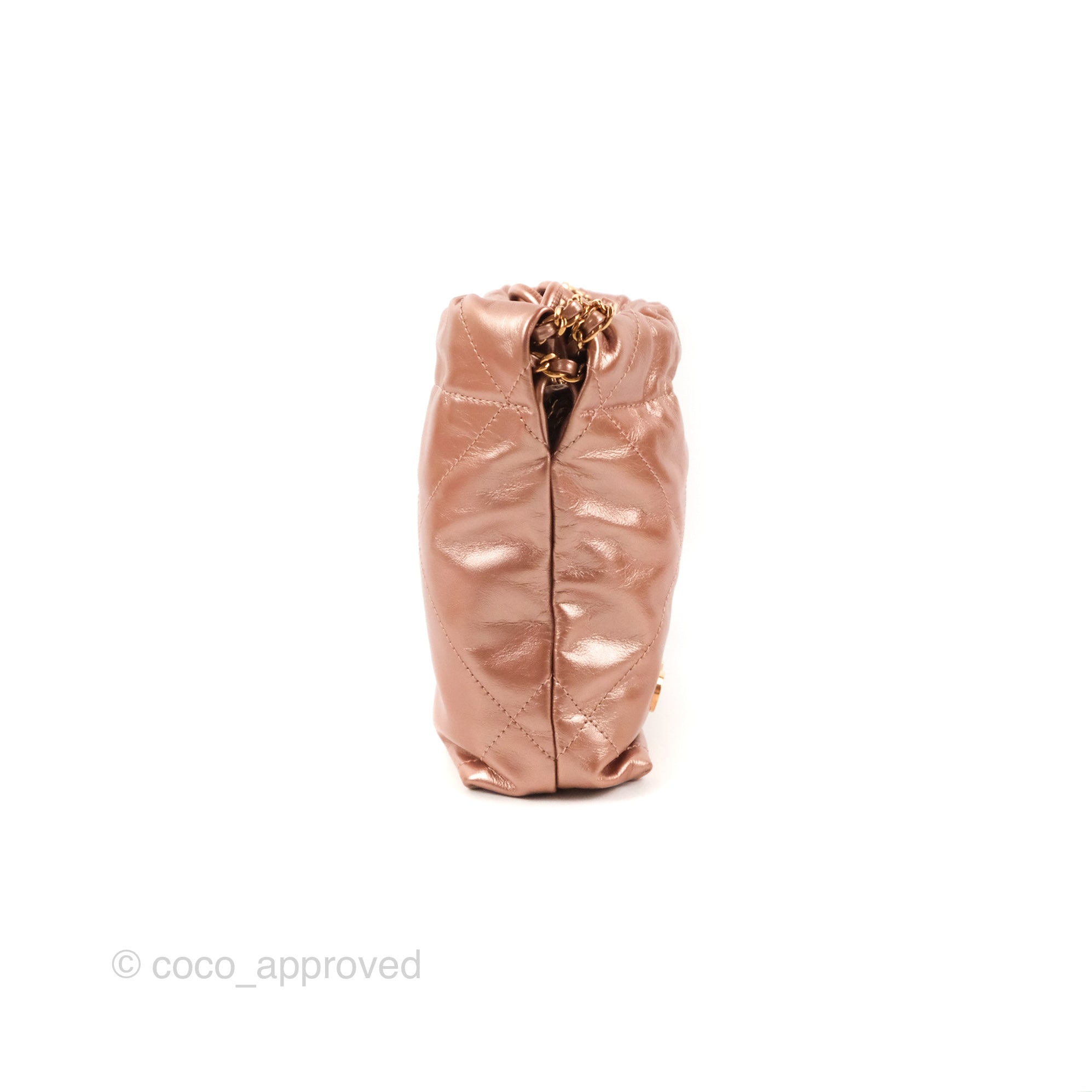 Chanel 22 Mini Bag Pink Crumpled Calfskin – Coco Approved Studio