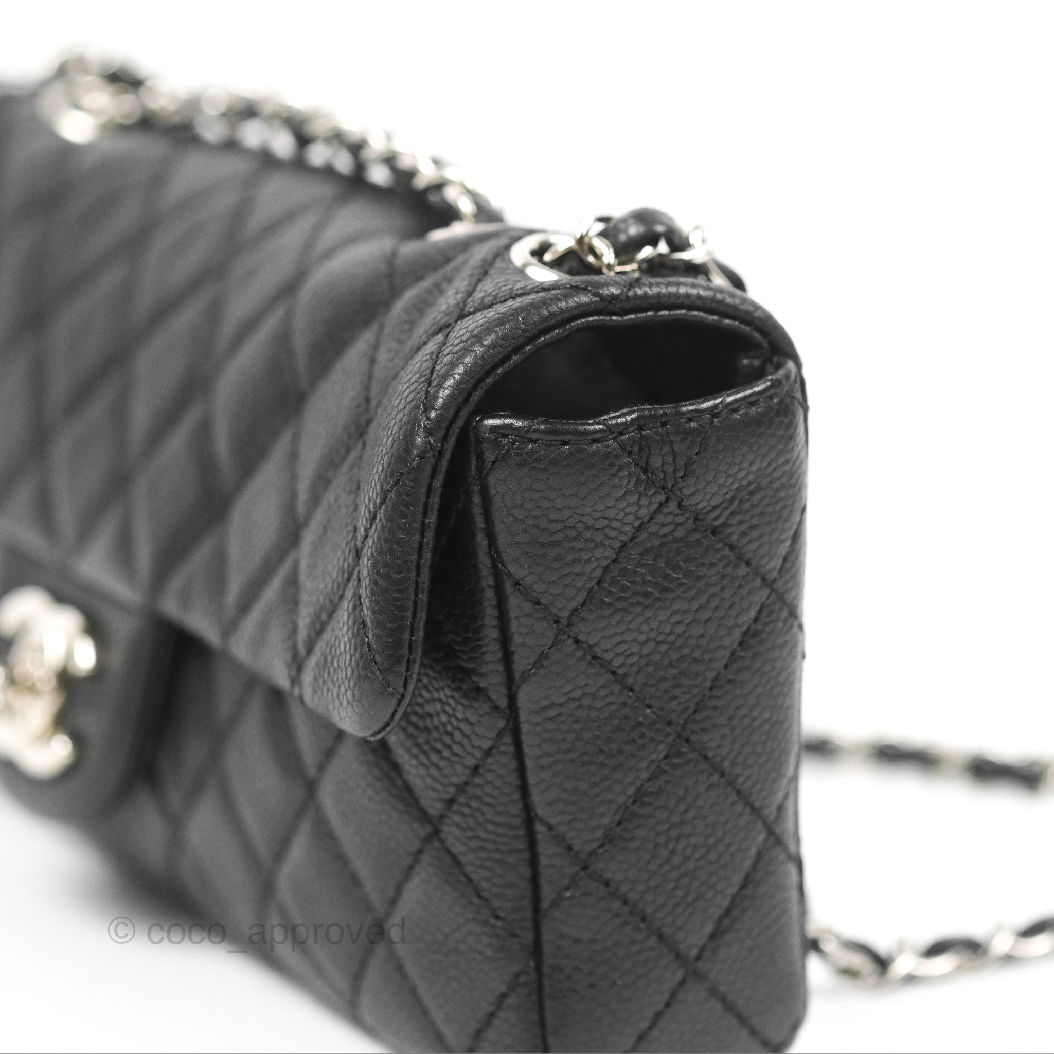 Chanel Quilted East West Flap Black Soft Caviar Silver Hardware – Coco  Approved Studio