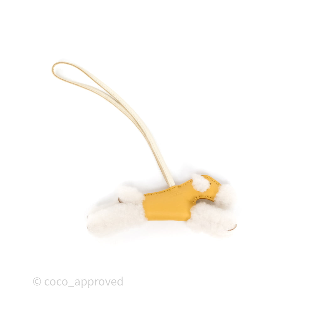 Hermès Fox Terrier Budy Charm Ecru/ Paille/ Craie