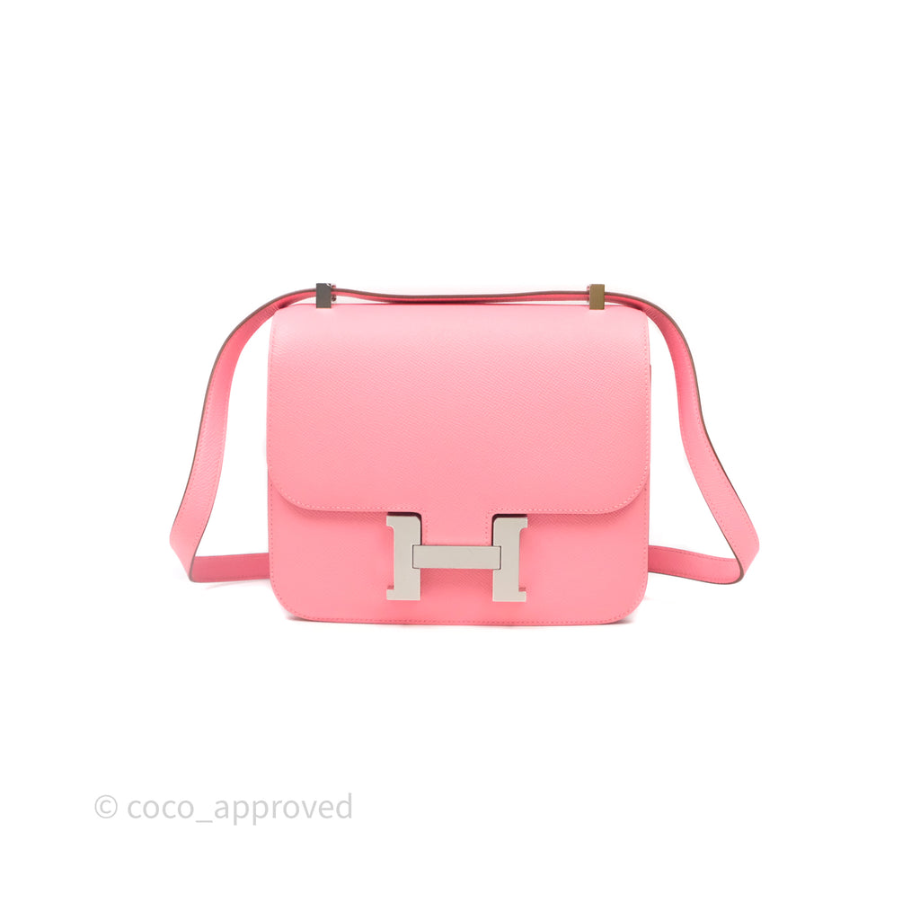 Hermès Constance 24 Rose Confetti Epsom Palladium Hardware