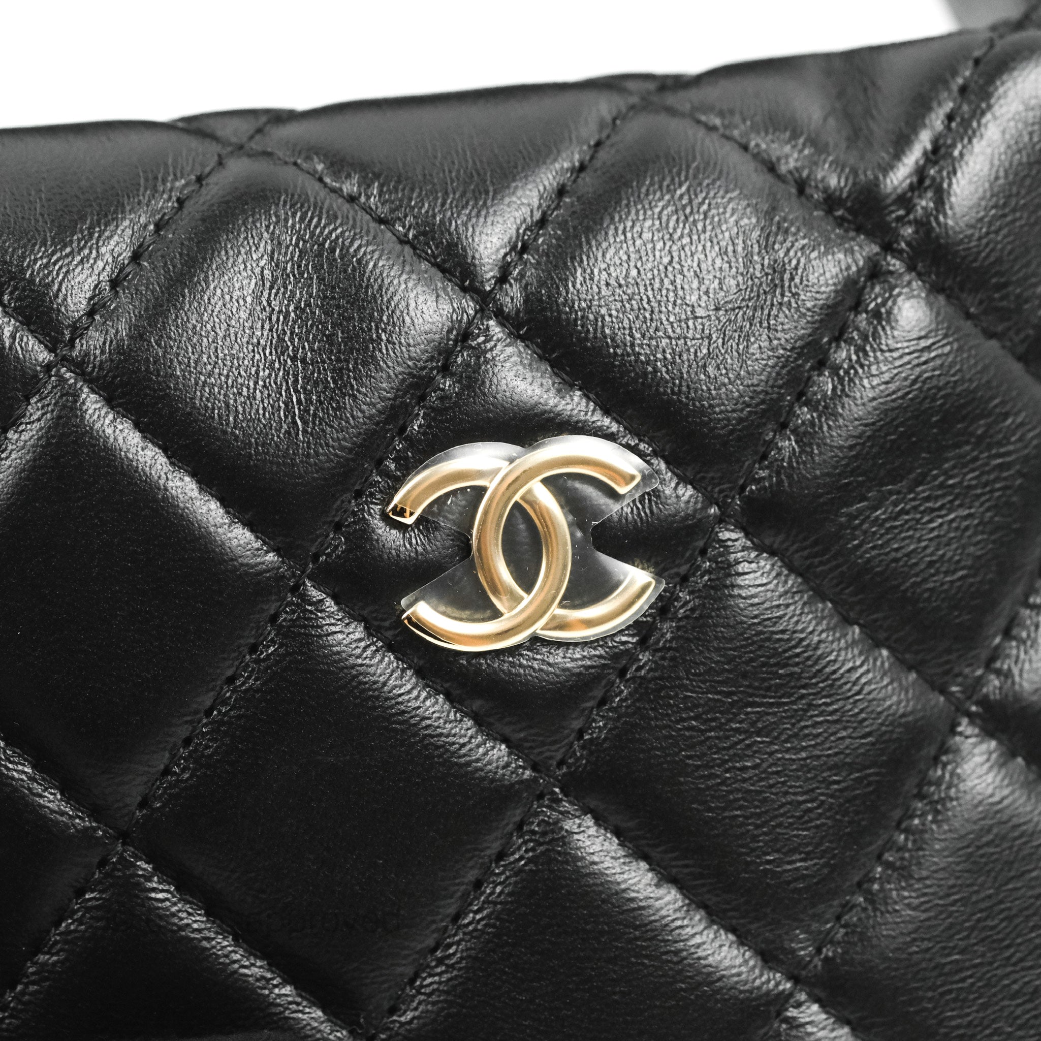 Chanel Black V-Quilted w/ Magenta Lining, Multi Pocket w