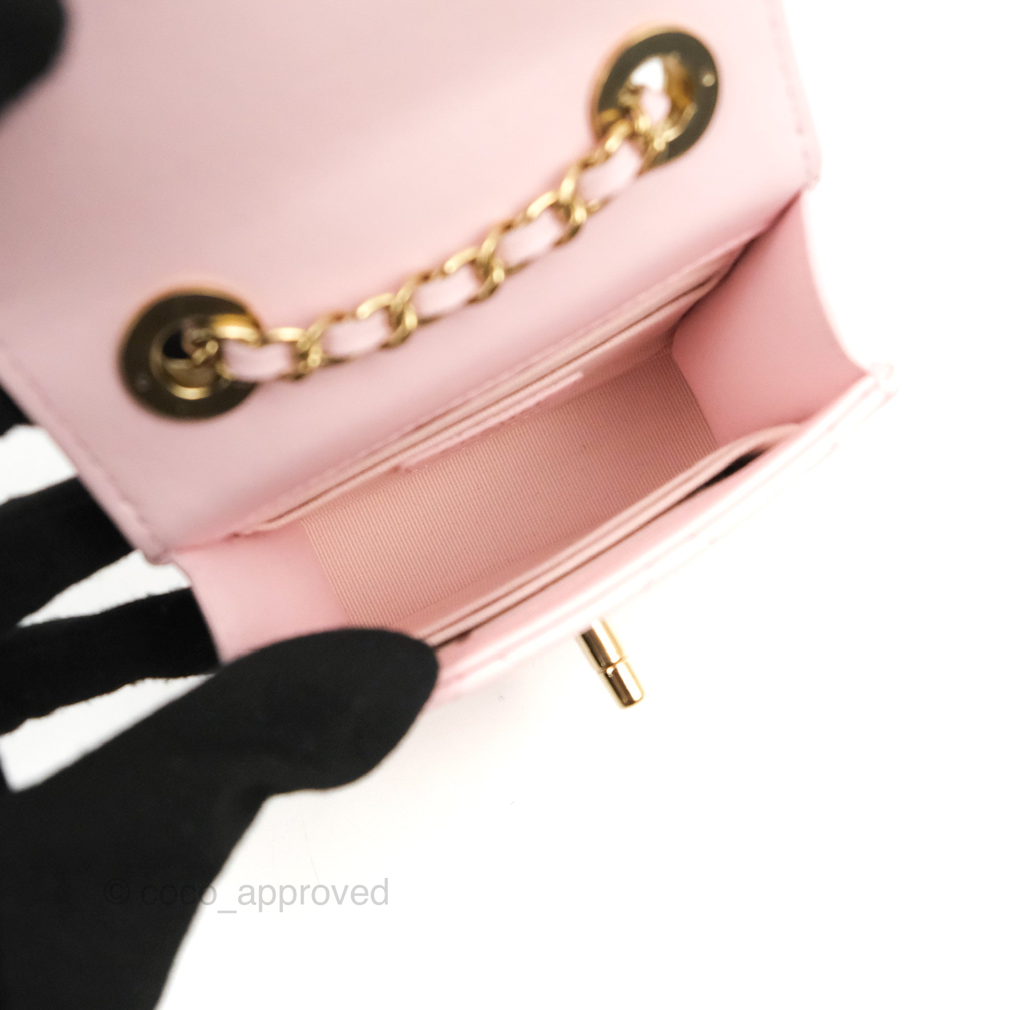 Chanel Mini Quilted Trendy CC Clutch With Chain Pink Lambskin Gold Har –  Coco Approved Studio
