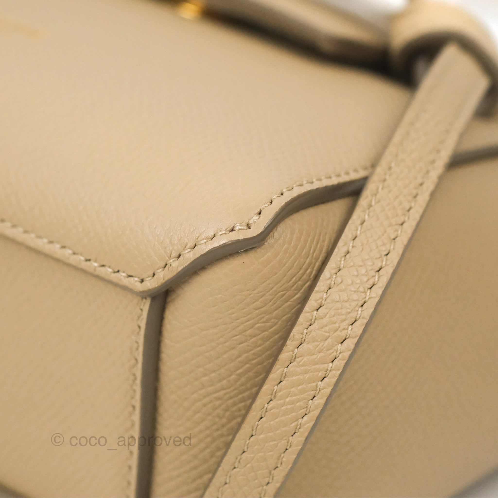 Celine Light Taupe Leather Pico Belt Bag