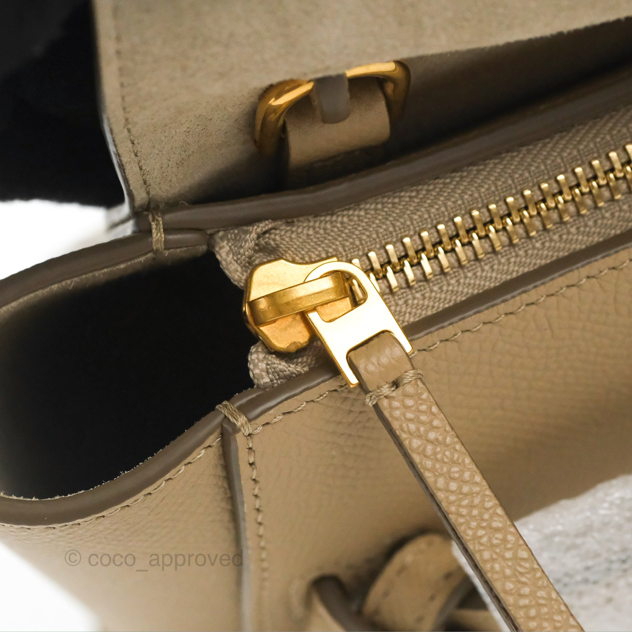 Celine Pico Belt Bag Light Taupe Grained Calfskin Gold Hardware