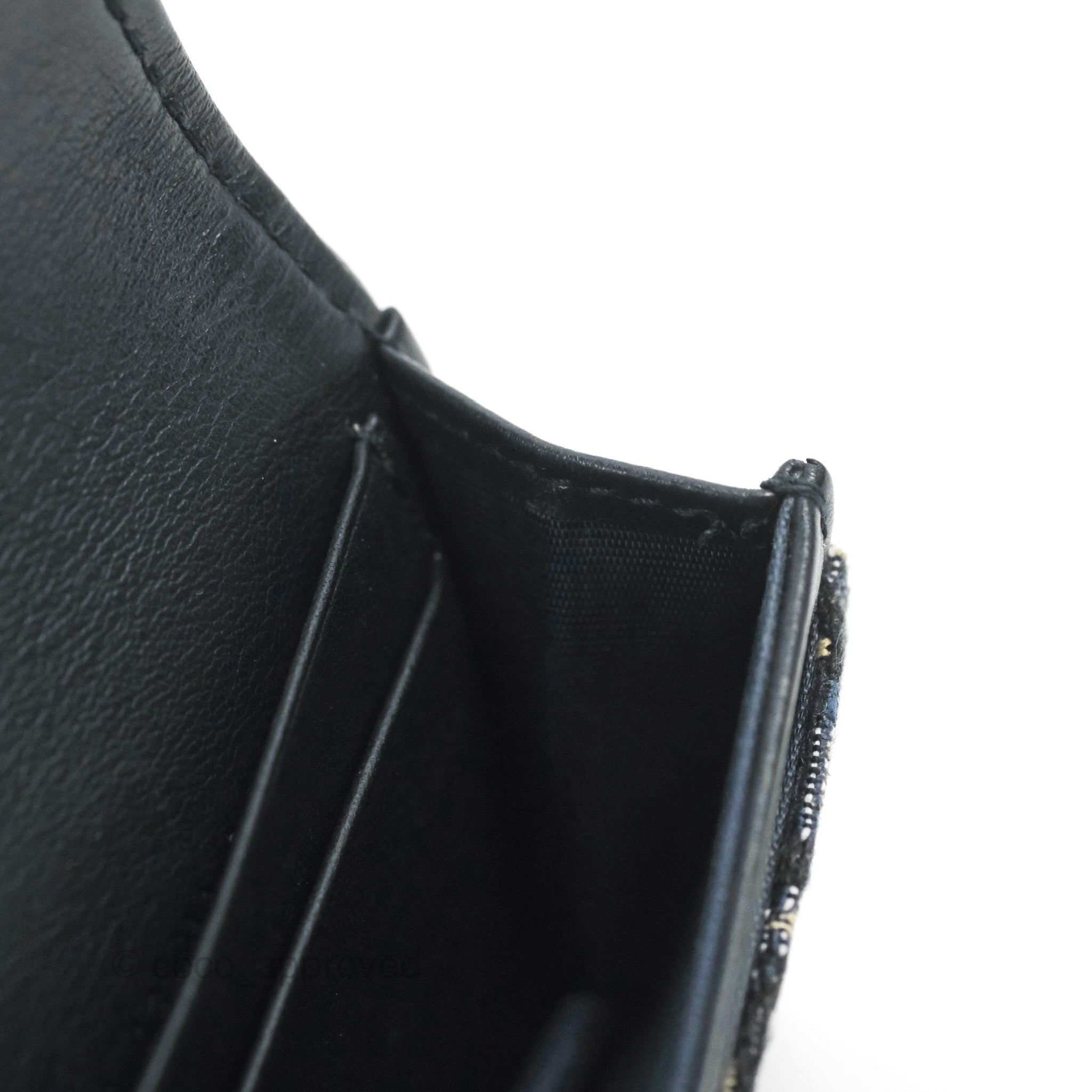 Zipped Card Holder Black Dior Oblique Jacquard