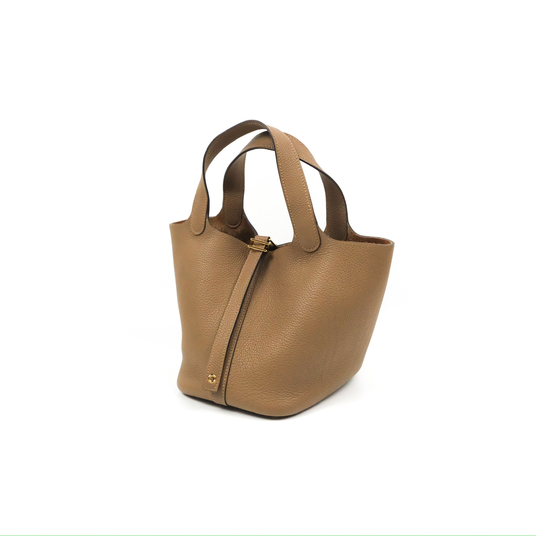 Hermès Picotin Lock 18 Beige De Weimar Taurillon Maurice Gold