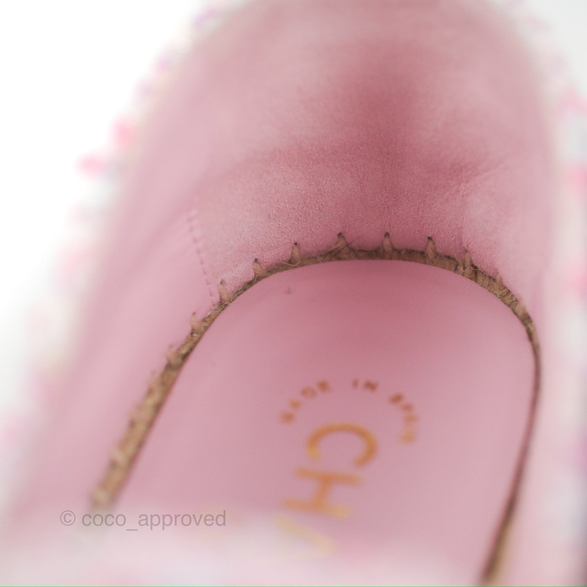 Chanel Pink Canvas CC Logo Espadrilles Sz 38 Cloth ref.273328 - Joli Closet