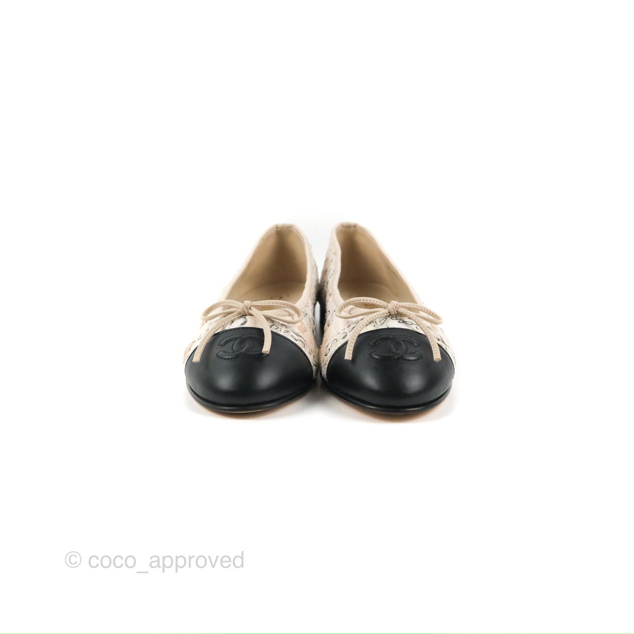 Chanel Quilted Ballerina Flats in Black Size 38.5 | MTYCI
