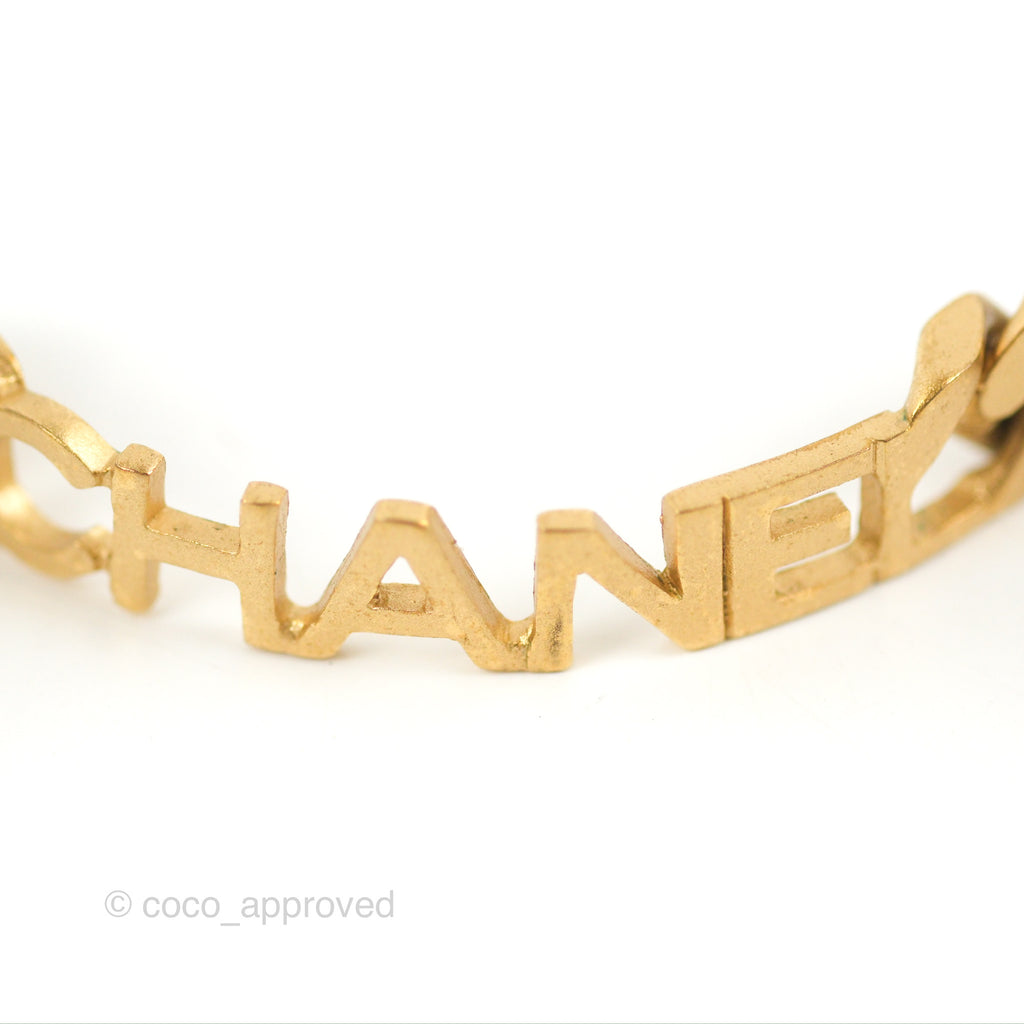 Chanel Chain Bracelet Aged Gold Tone 1C