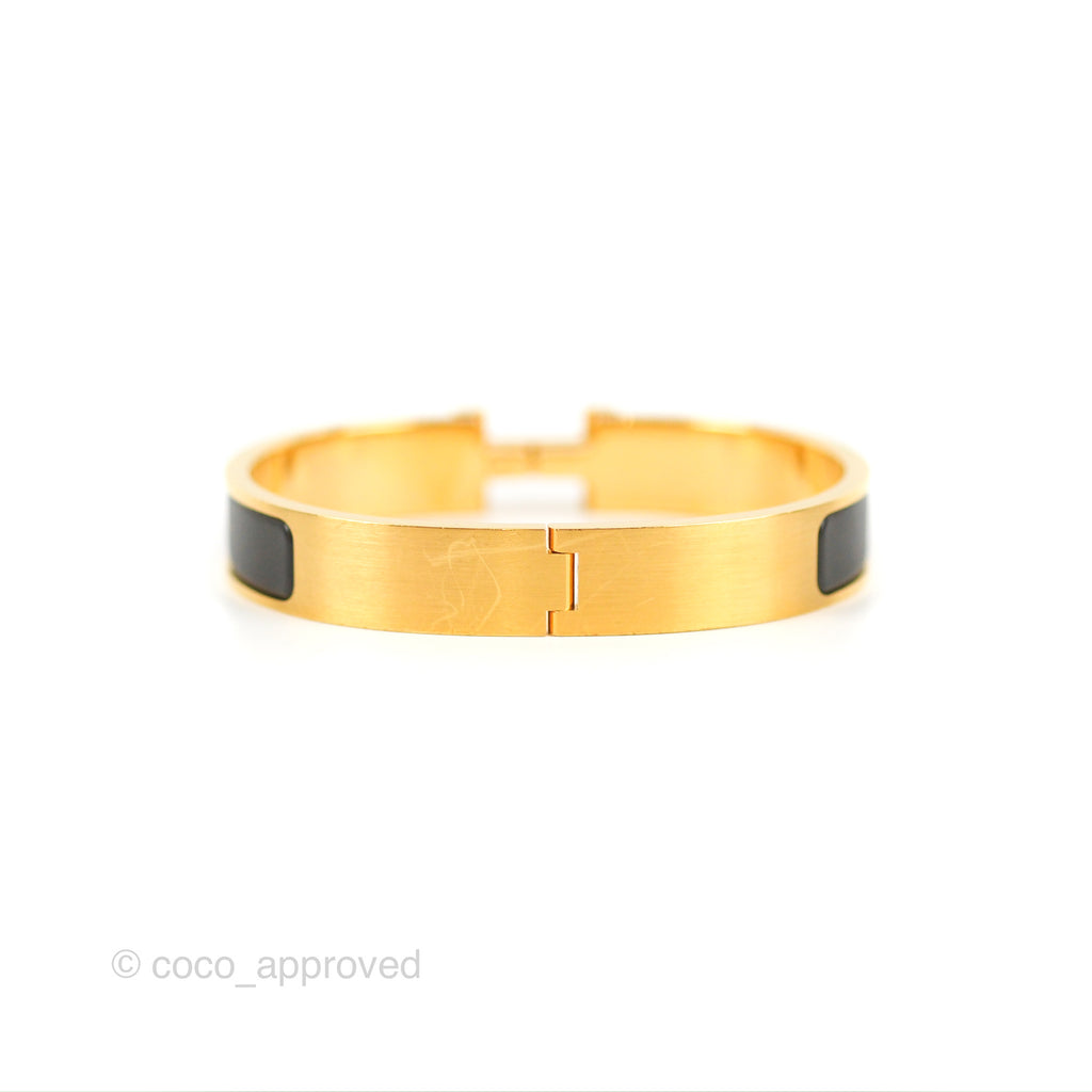 Hermès Clic H Bracelet Black Gold PM