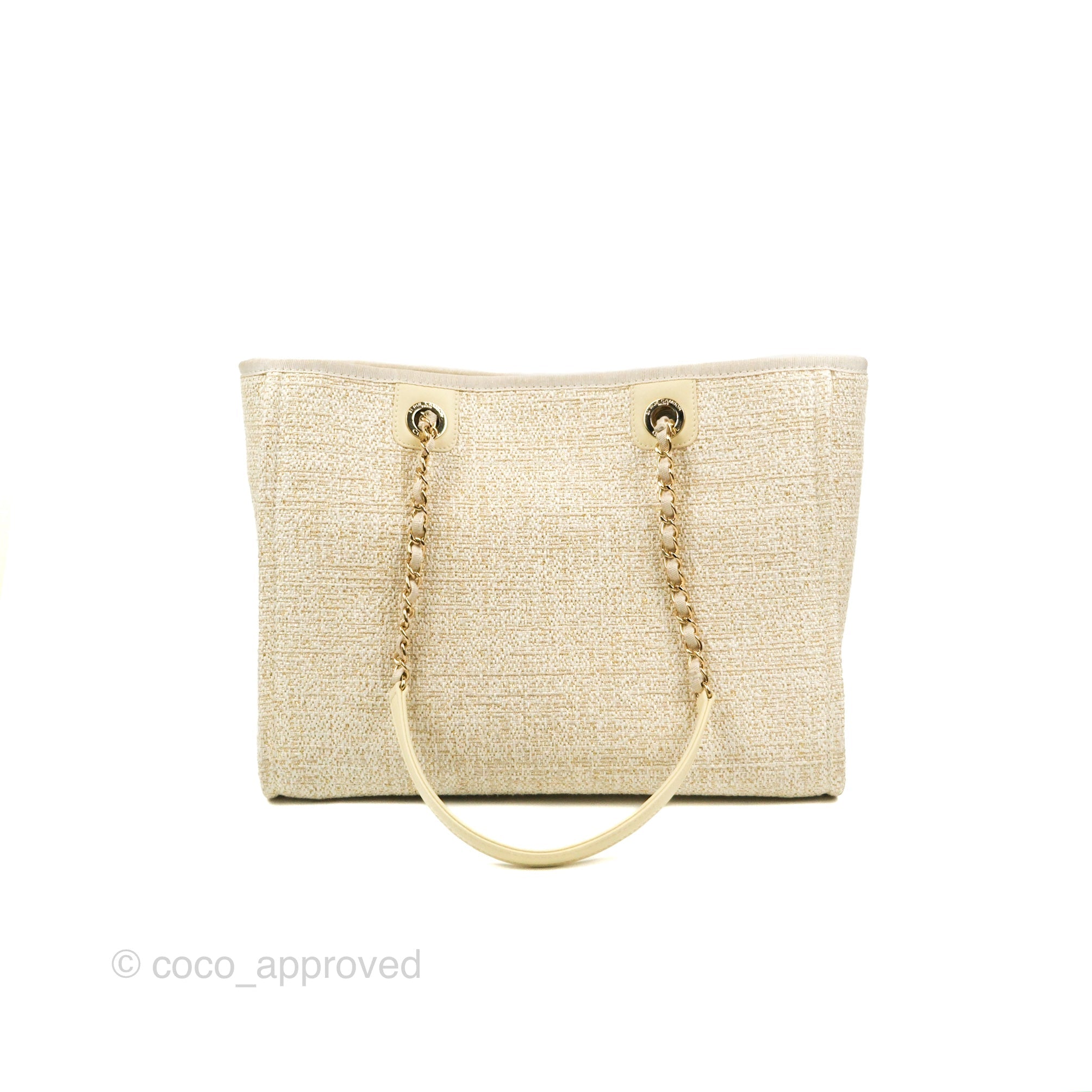 Chanel Medium Deauville Tote Ivory Gold – Coco Approved Studio