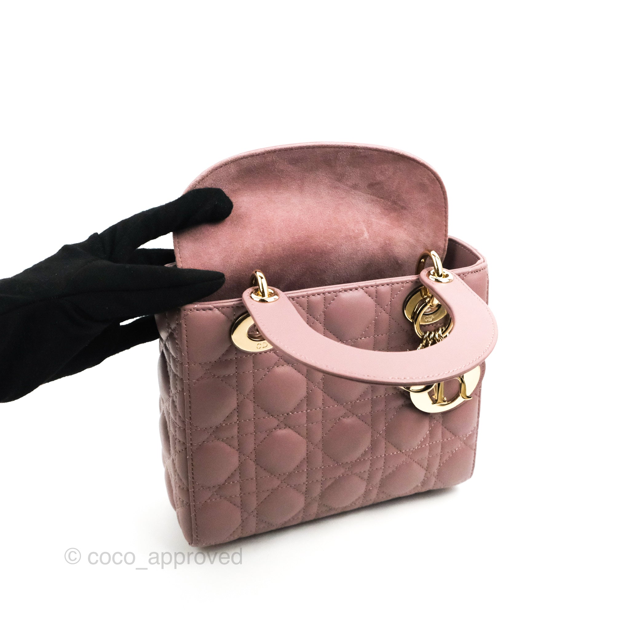 Dior - Small Lady Dior My ABC Bag Peony Pink Cannage Lambskin - Women