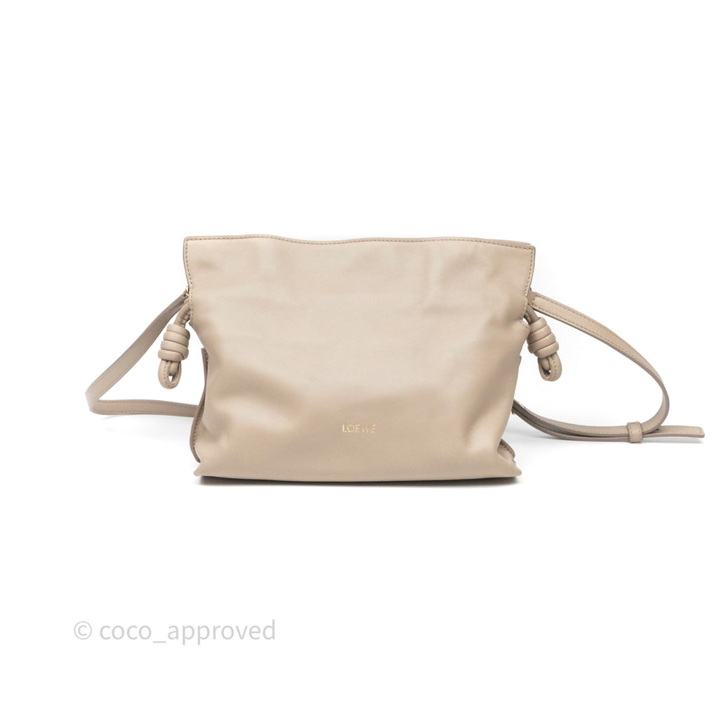 Loewe Mini Flamenco Clutch in Nappa Calfskin Beige