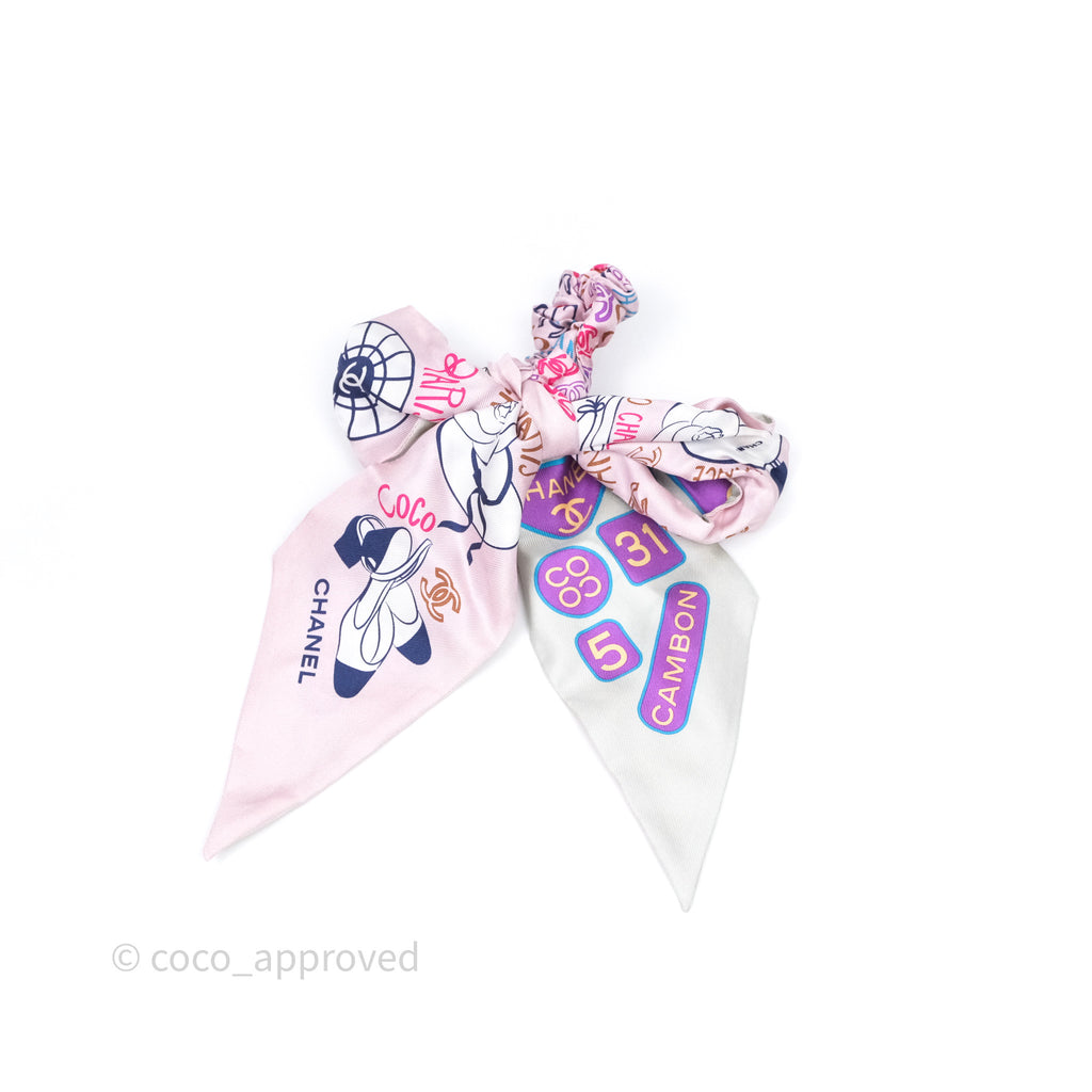 Chanel Bow Silk Hair Accessory Pink