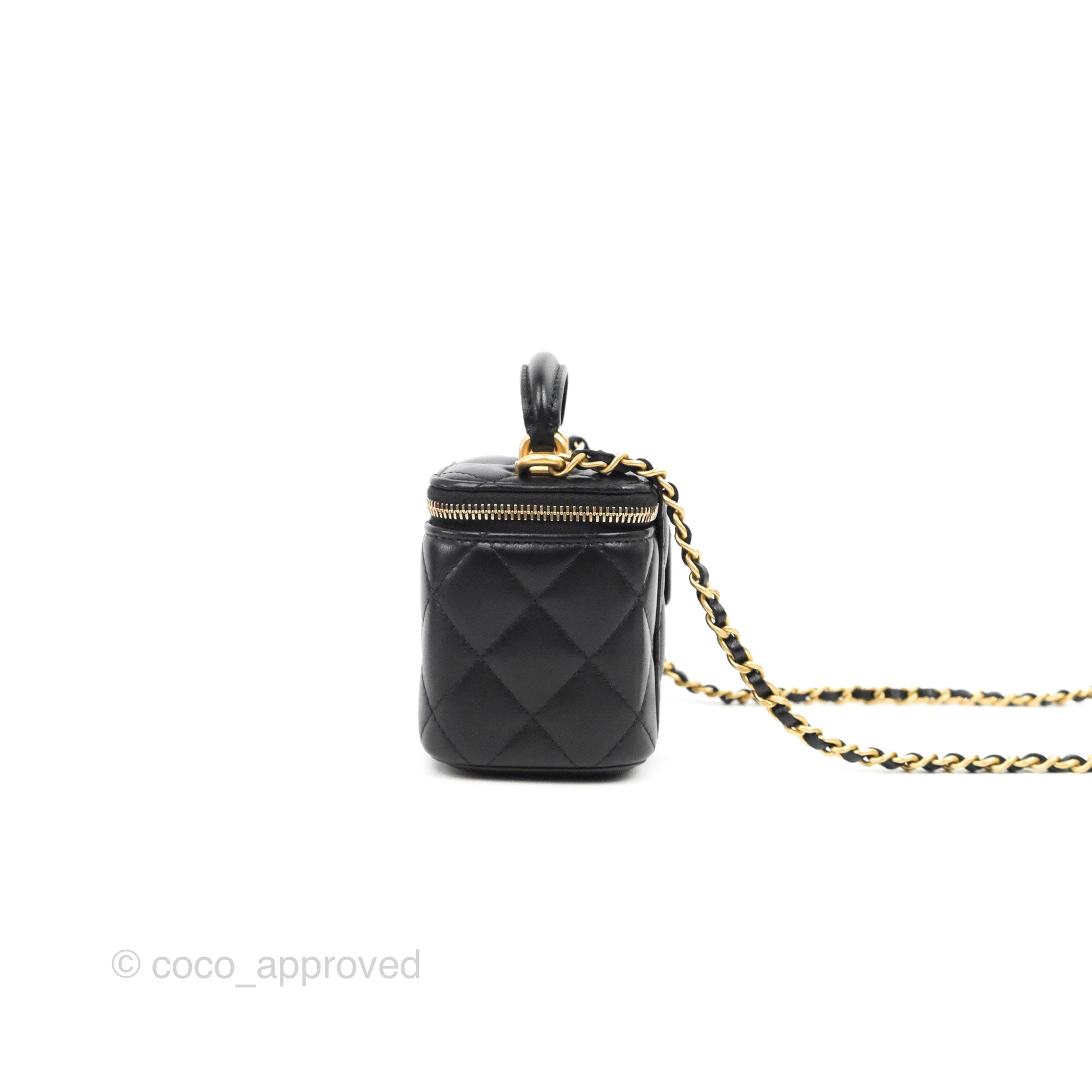 Chanel 2022 Pearl Crush Mini Vanity Case - Black Mini Bags, Handbags -  CHA846928