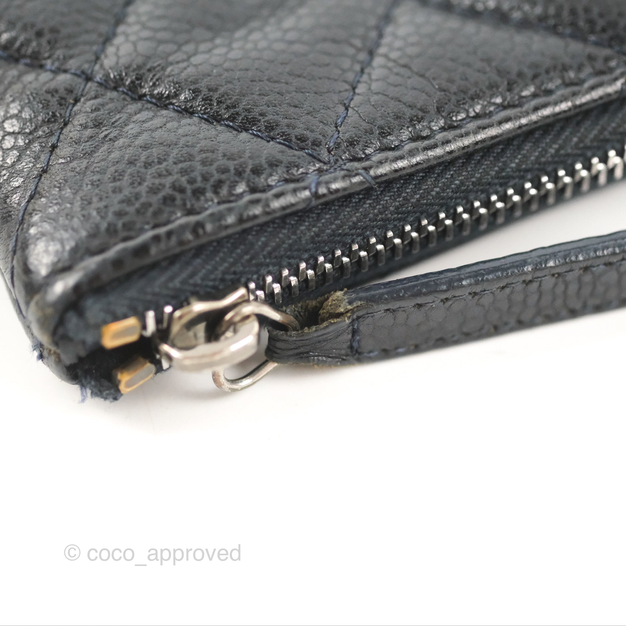 Chanel Medium Classic O Case Quilted Navy Caviar Ruthenium Hardware – Coco  Approved Studio