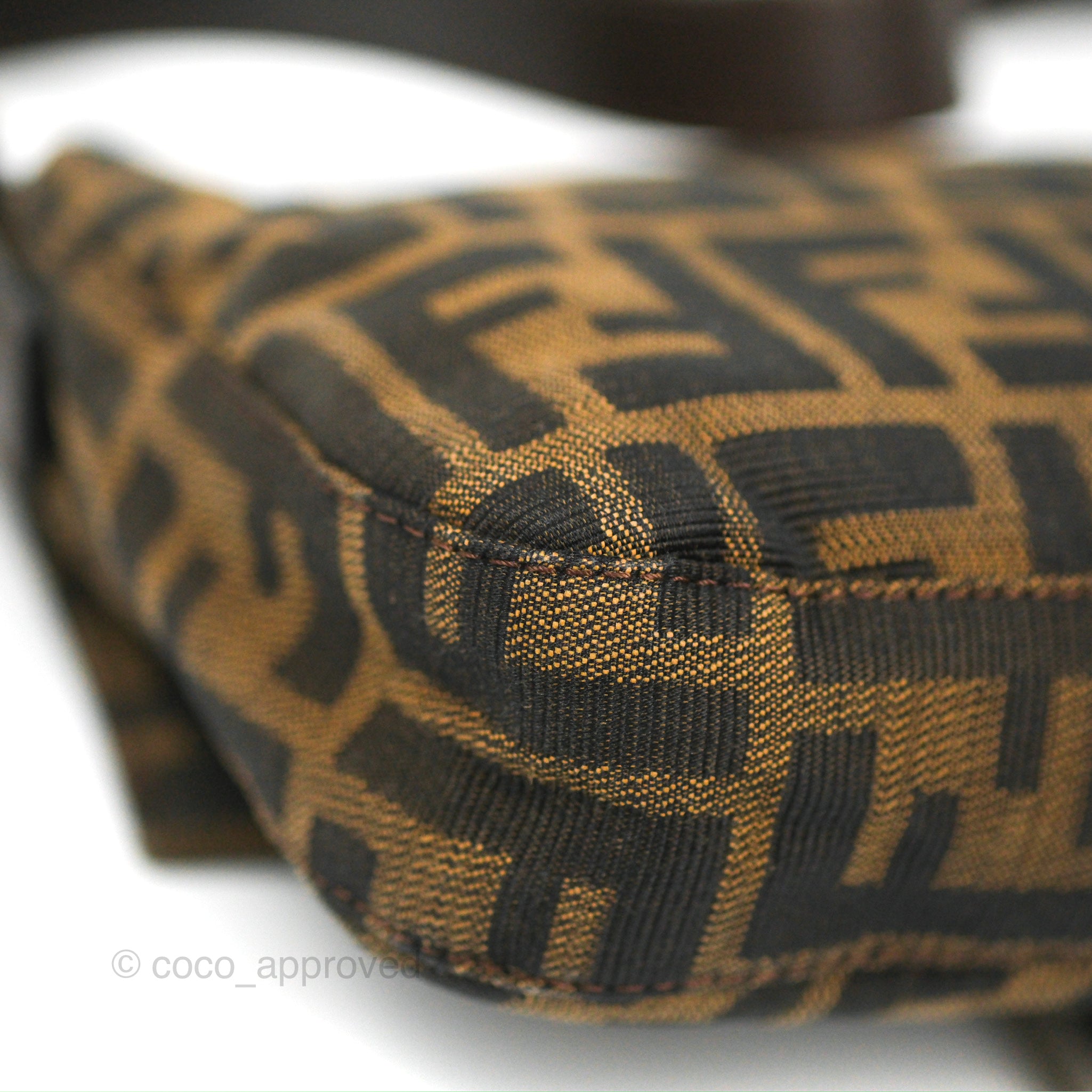 Sold at Auction: AUTHENTIC FENDI ZUCCA CANVAS SHOULDER BAG