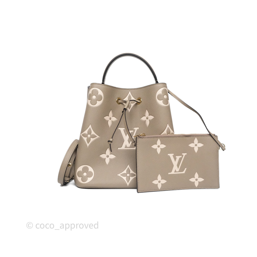 Louis Vuitton NéoNoé MM Dove /Cream Monogram Empreinte Leather