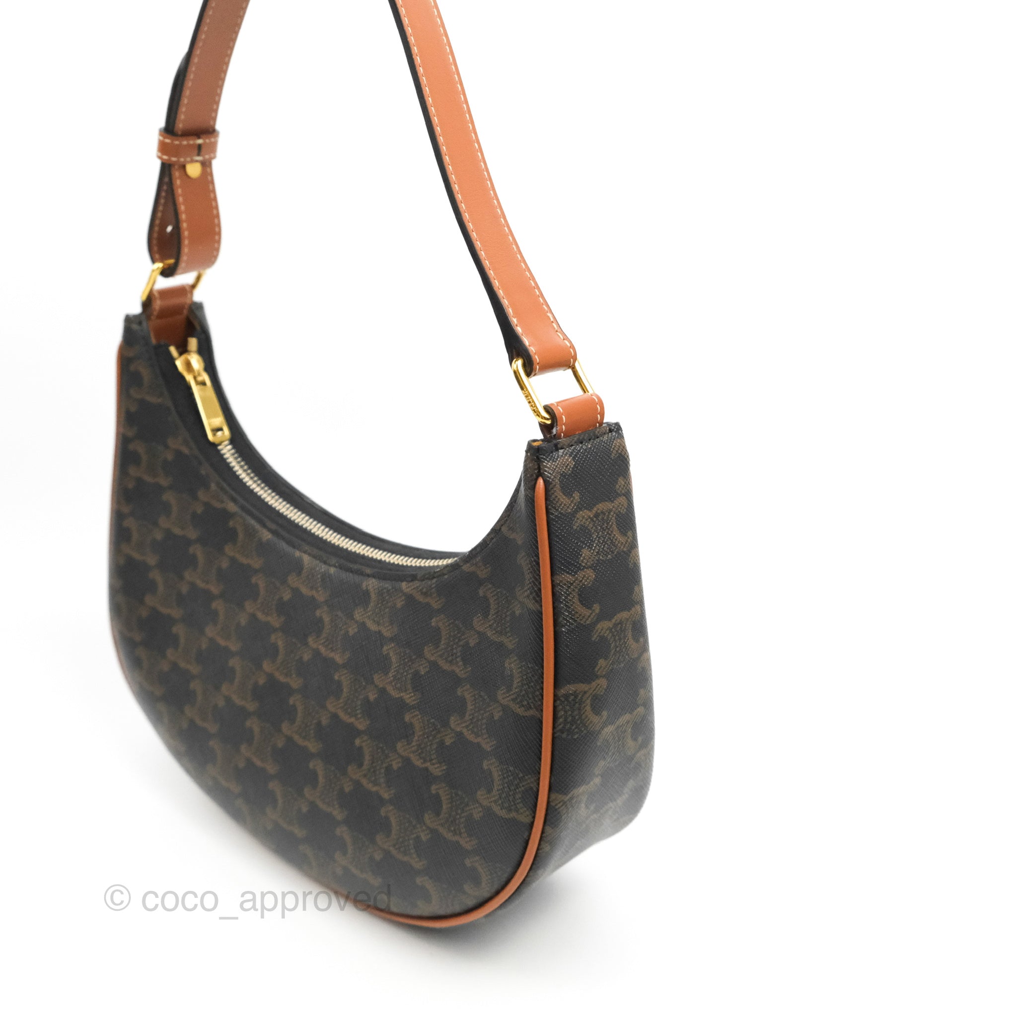 Celine Ava Bag In Triomphe Canvas Calfskin Tan – Coco