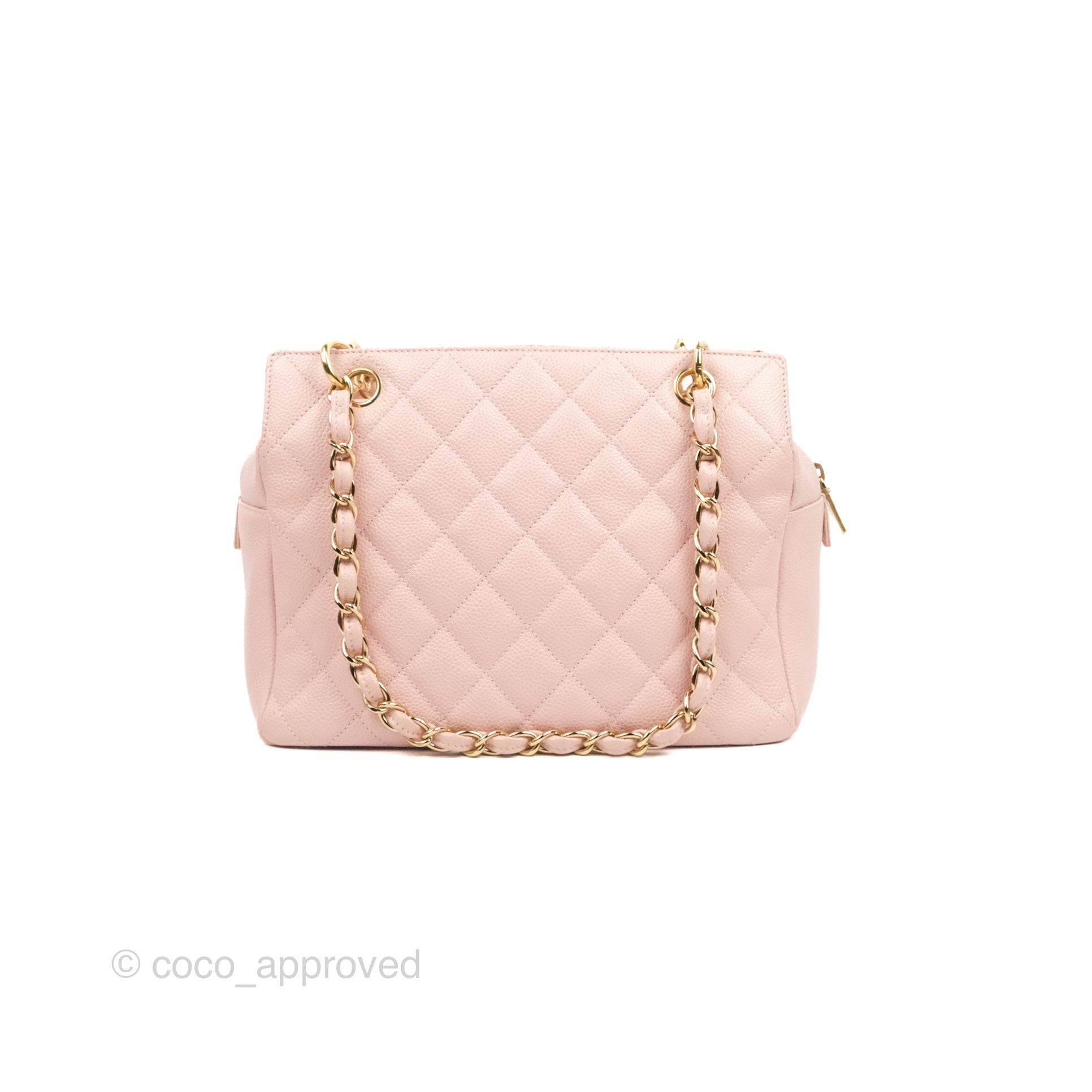 pink chanel tote bag leather