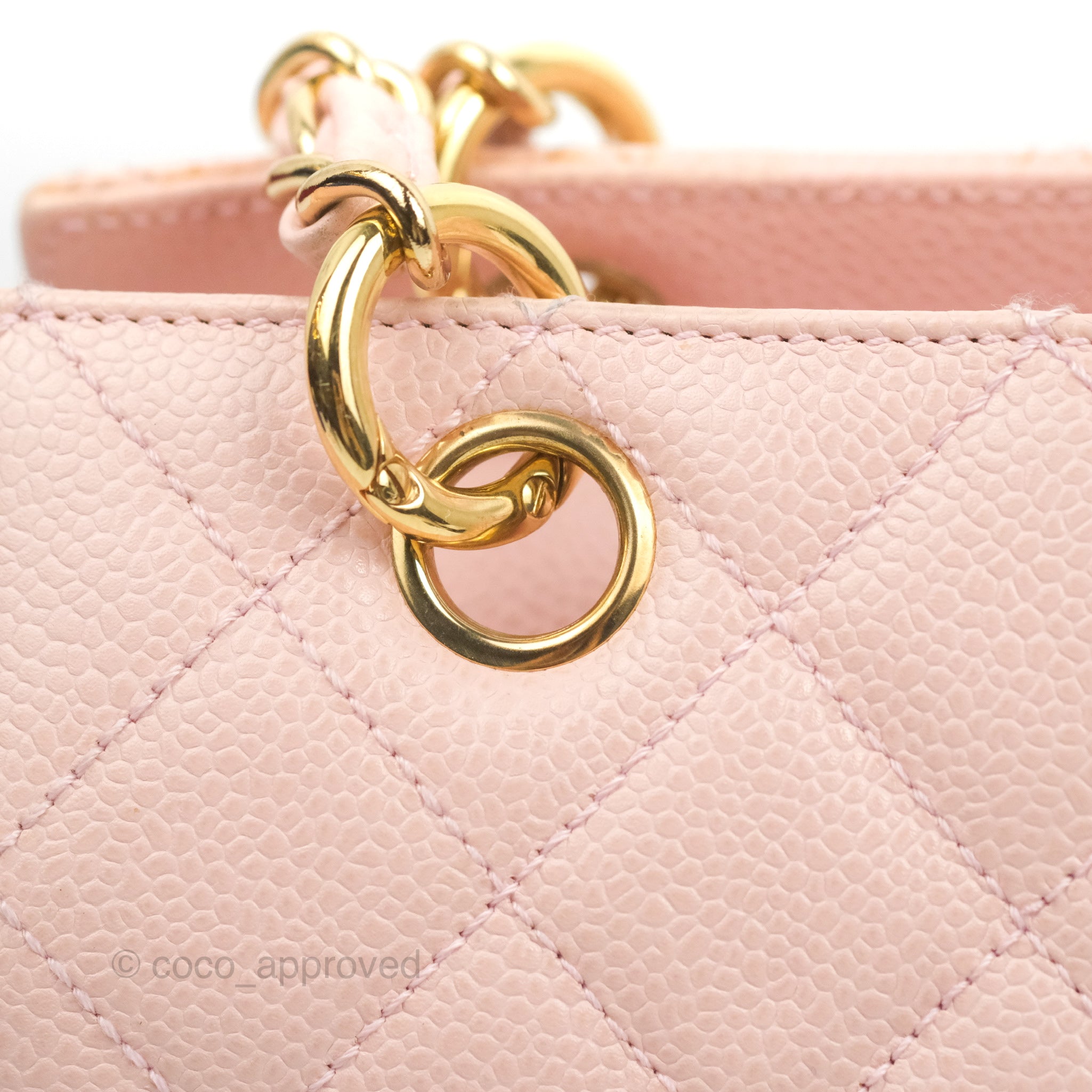 Chanel PTT Petite Timeless Shopping Tote Bag Pink Caviar Gold