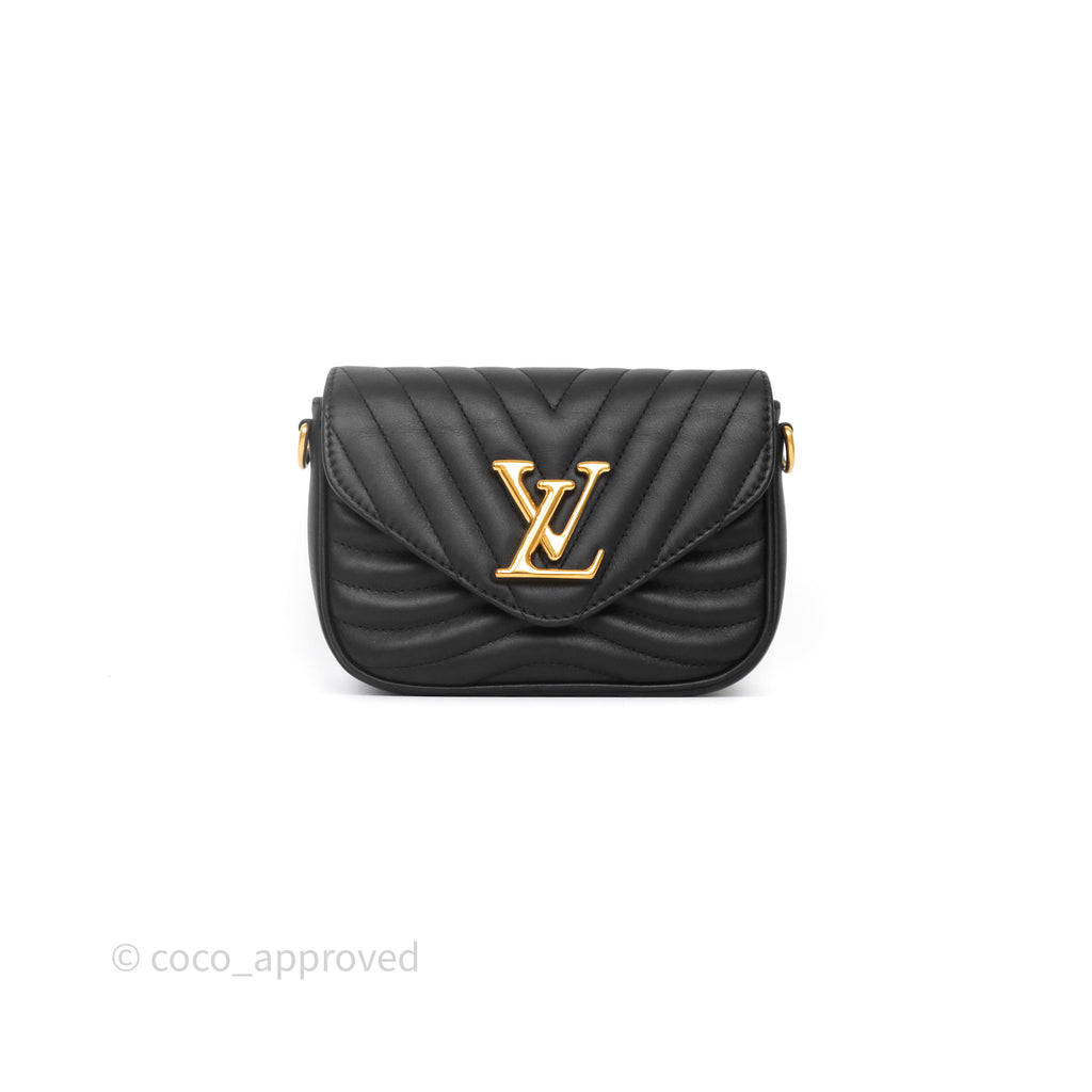 Louis Vuitton Black New Wave Multi Pochette Gold Hardware