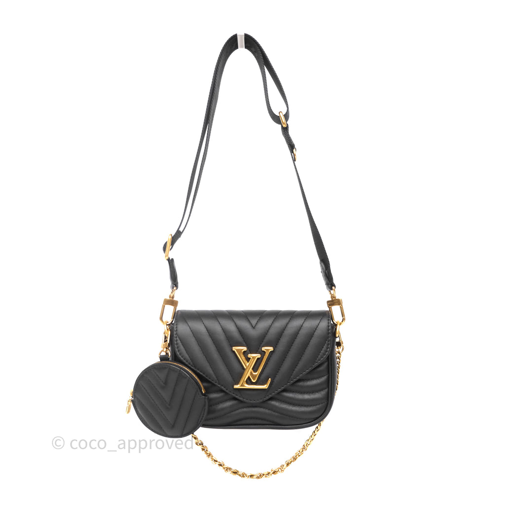 Louis Vuitton Black New Wave Multi Pochette Gold Hardware