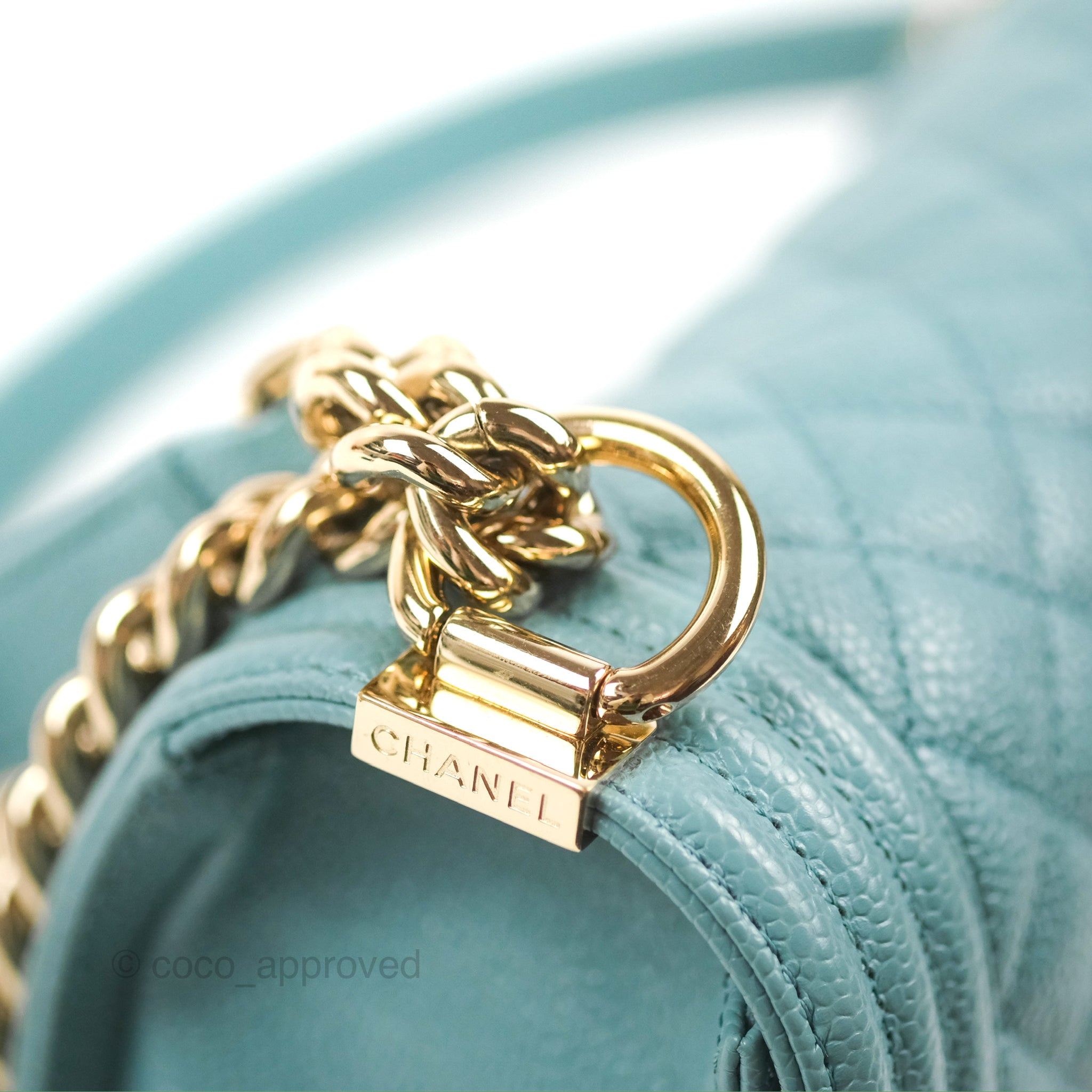 Chanel boy tiffany blue sale