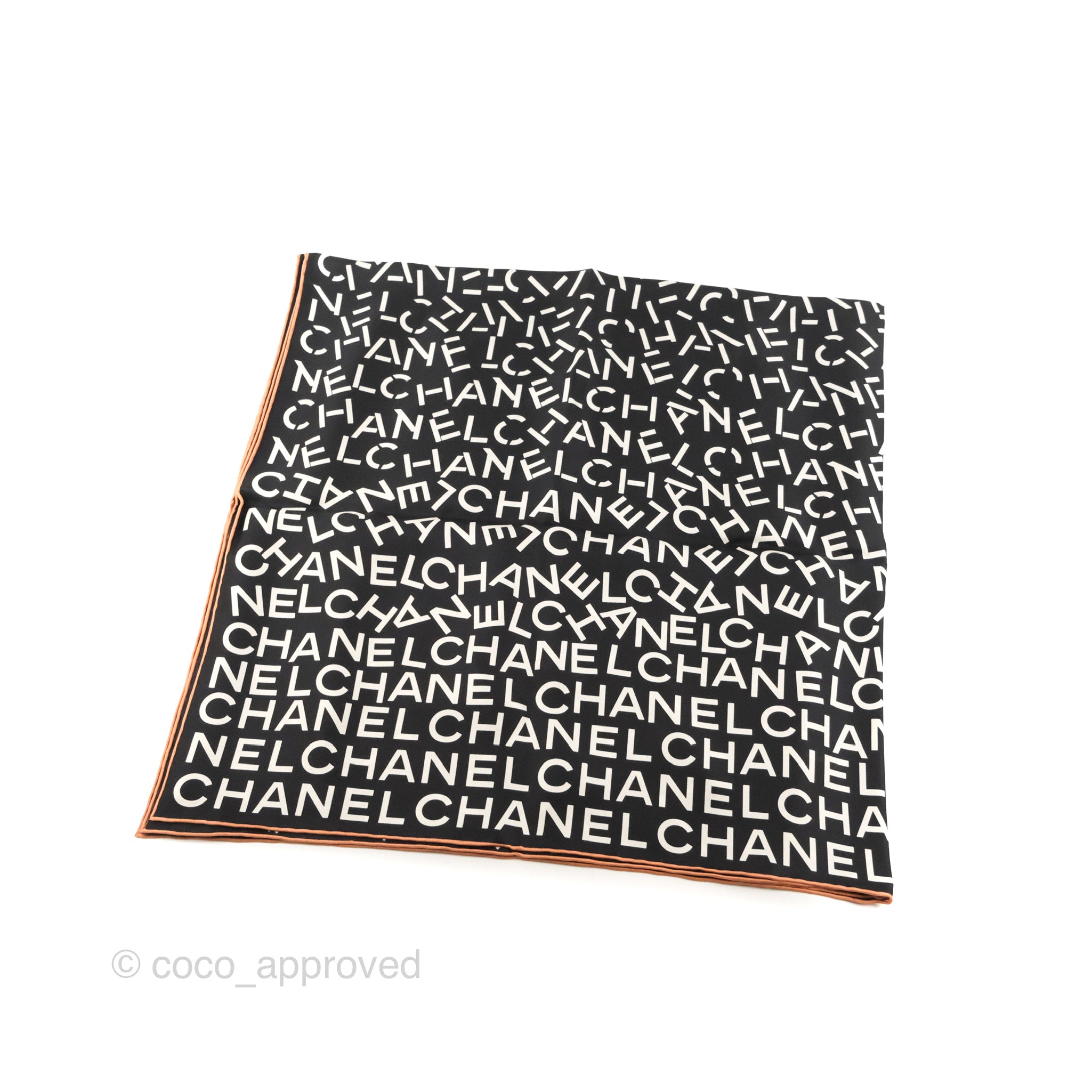 Chanel CC Silk Square Scarf 90 Black/White – Coco Approved Studio