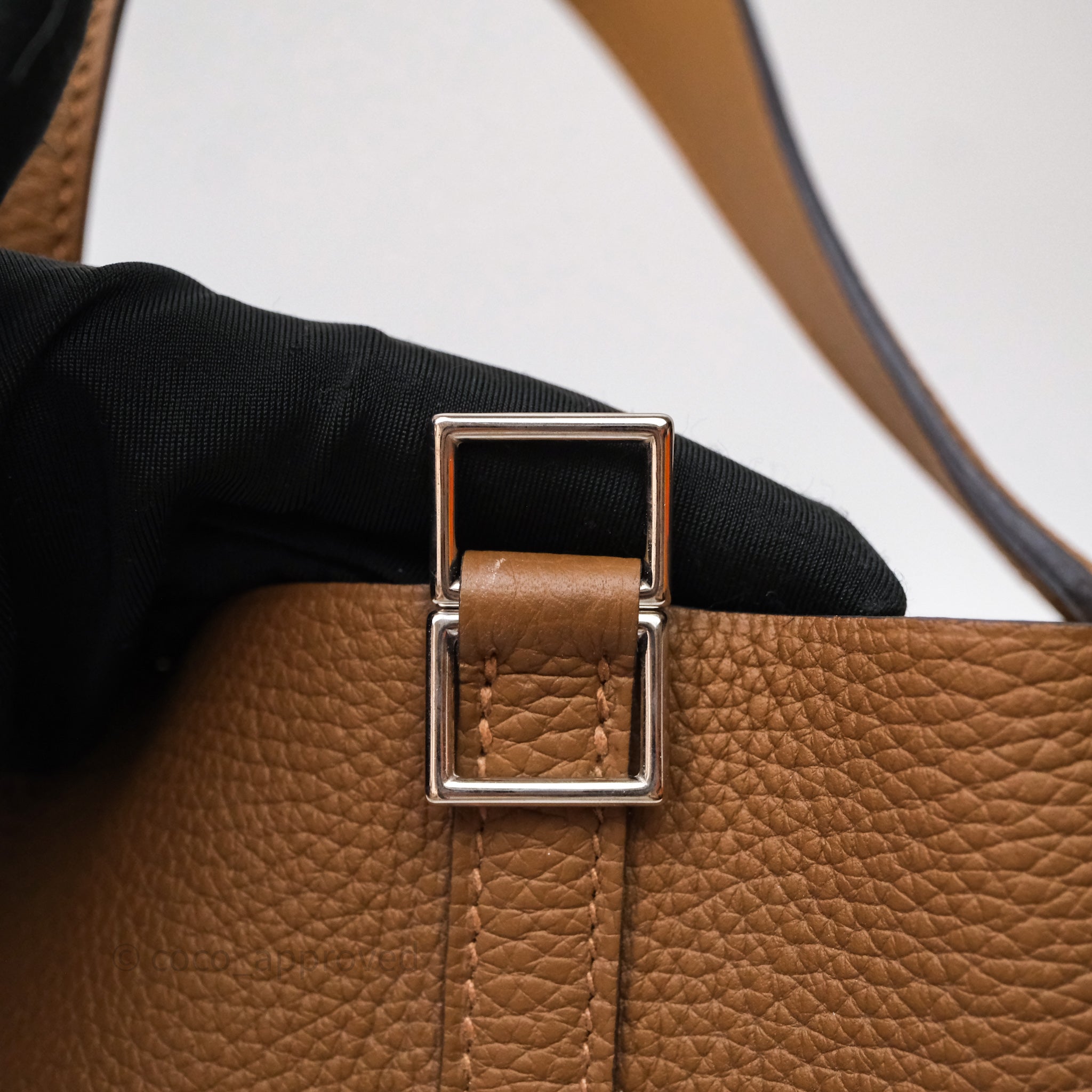 Hermès Picotin Lock 22 Alezan 3G Clemence Palladium Hardware