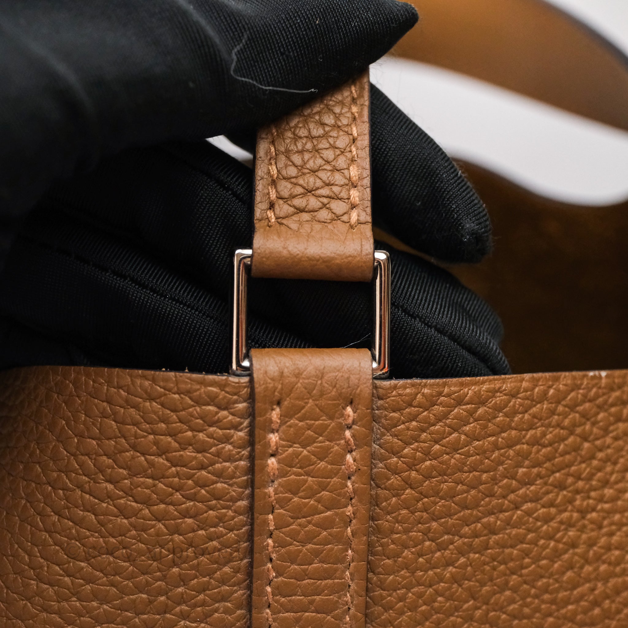 Hermès Picotin Lock 22 Alezan 3G Clemence Palladium Hardware