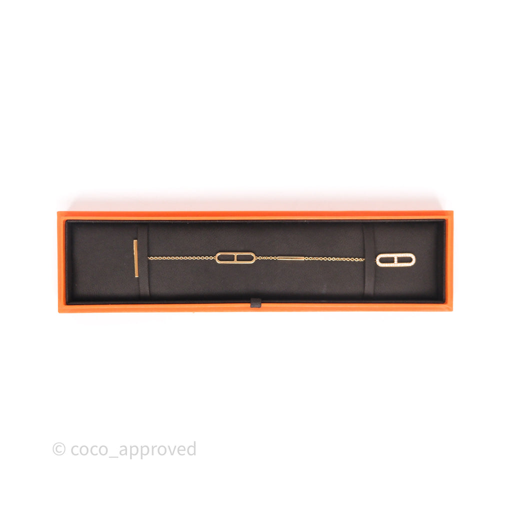 Hermès Ever Chaine d'Ancre Bracelet Diamonds Rose Gold