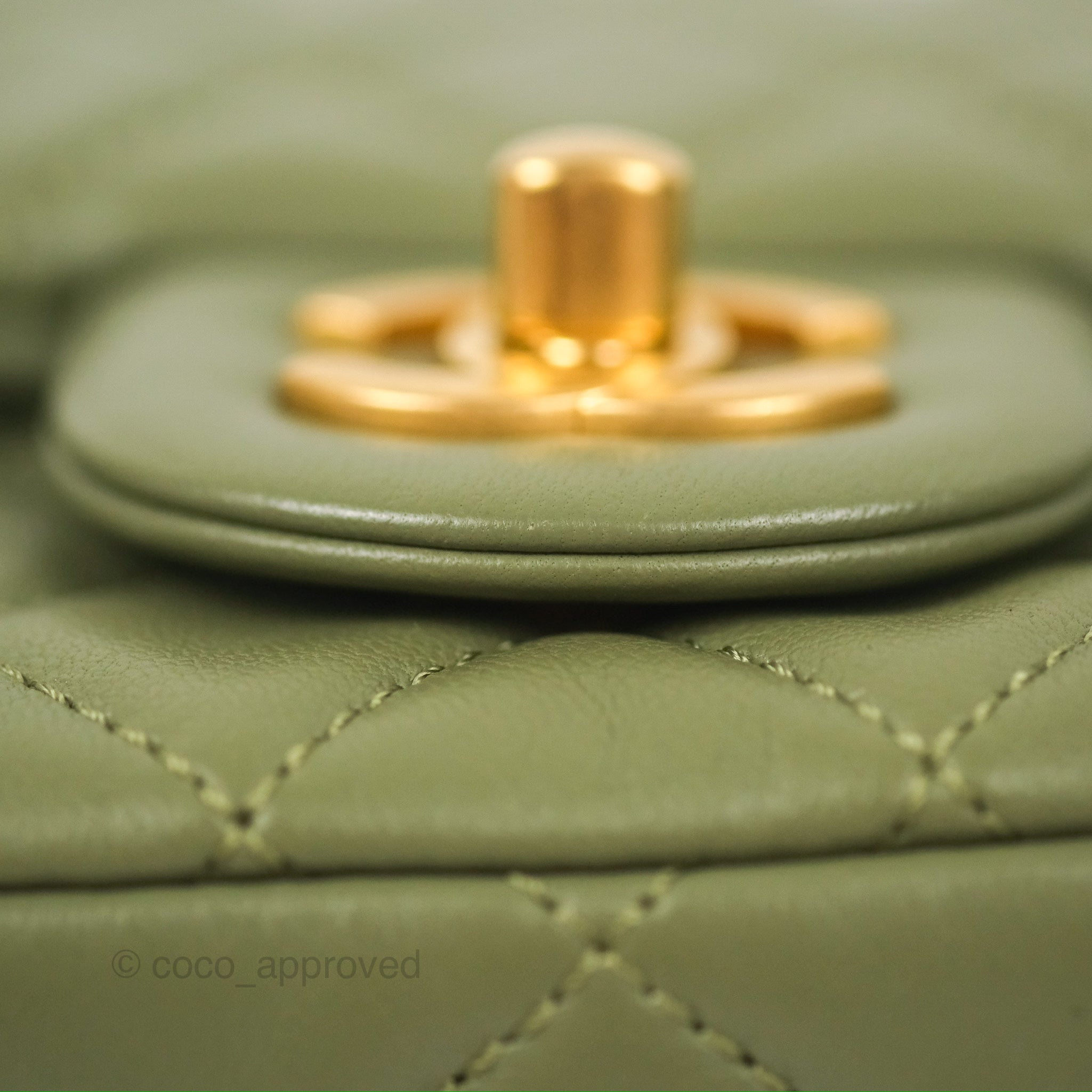 Chanel Dark Green Pearl Crush Square Mini Flap Antique Gold Hardware –  Madison Avenue Couture