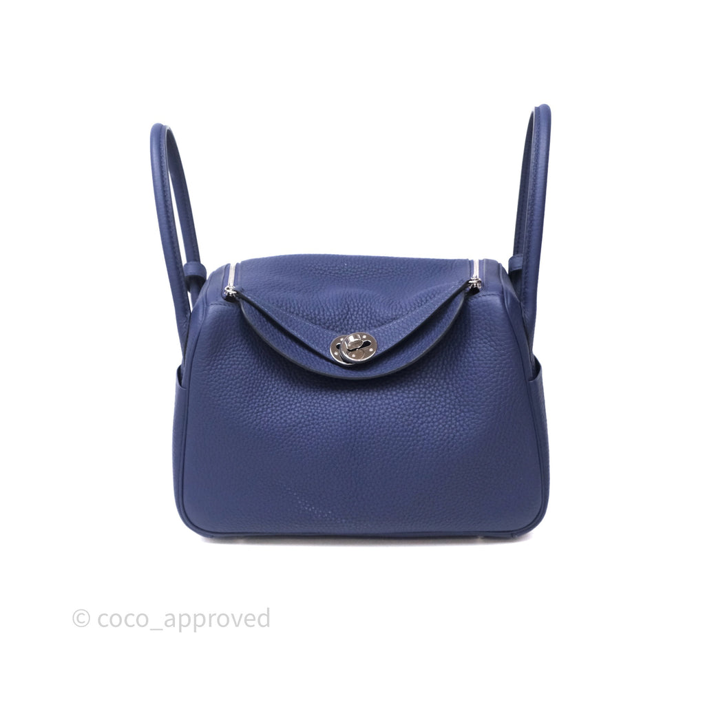Hermès Lindy 26 Clemence Bleu Encre M3 Palladium Hardware