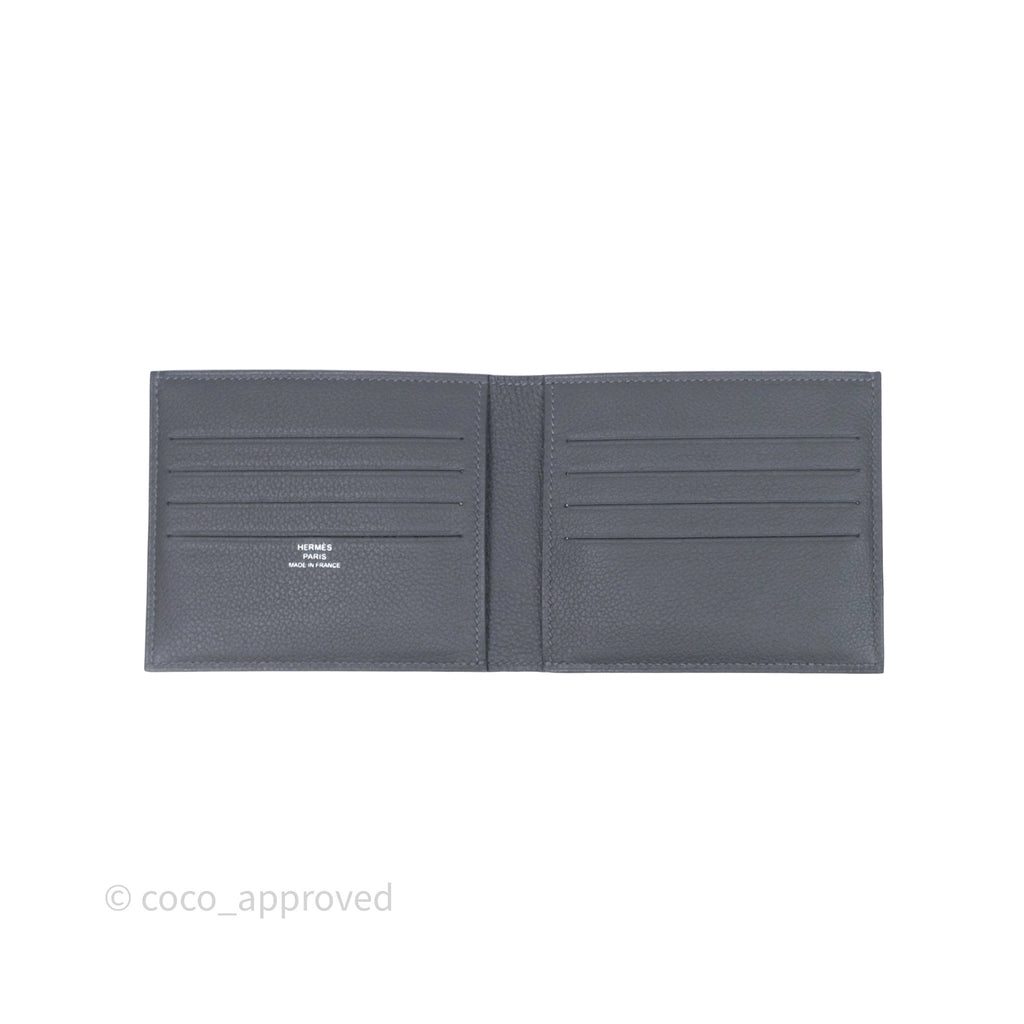 Hermes Portefeuille Citizen Twill Wallet Veau Evercolor Ard/ Beig-Noir