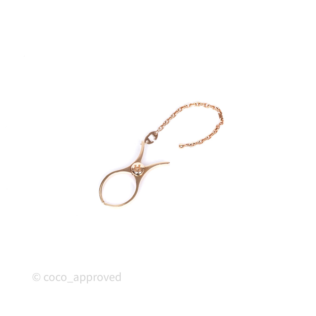 Hermès Filou Glove Clip in Rose Gold Hardware
