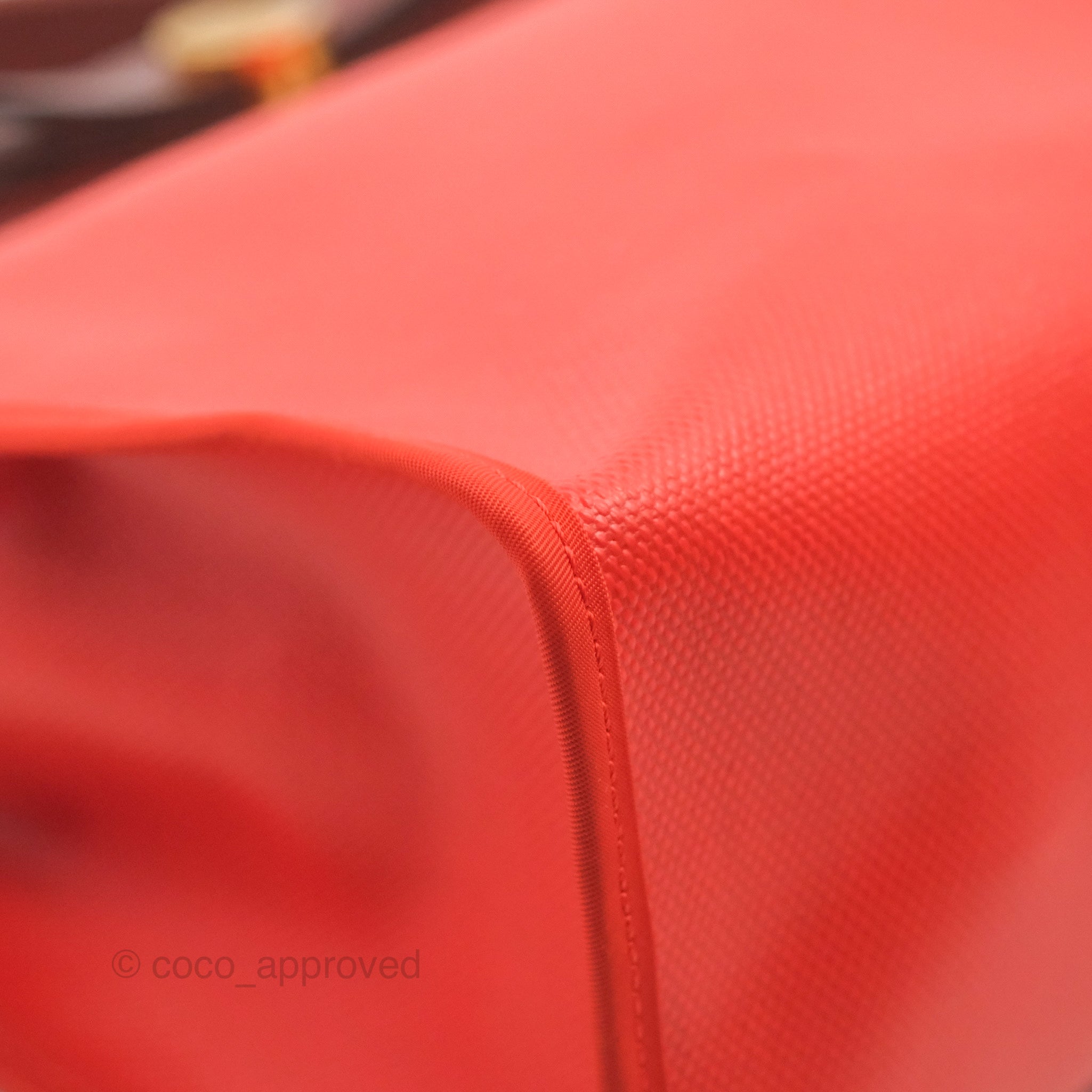Hermès HERBAG TPM ORANGE DARK RED Multiple colors Gold hardware Leather  Cloth ref.473962 - Joli Closet
